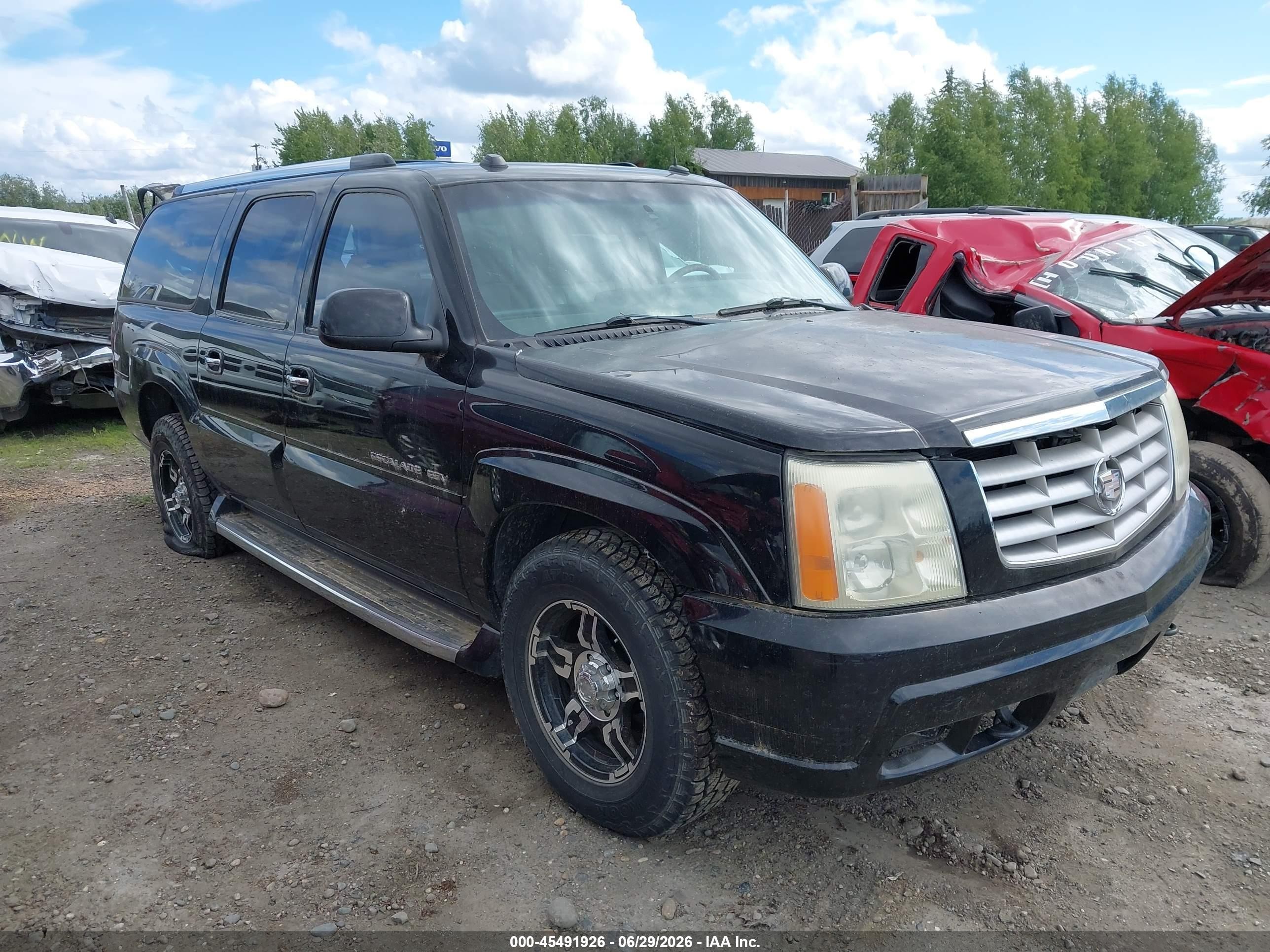 2004 Cadillac Escalade Esv Standard Black vin: 3GYFK66NX4G141552