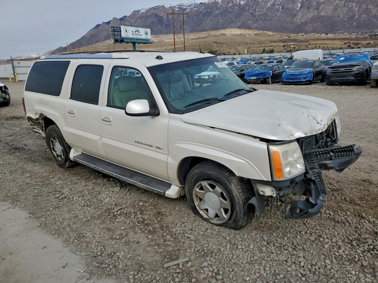 2005 Cadillac Escalade Esv White vin: 3GYFK66NX5G288522