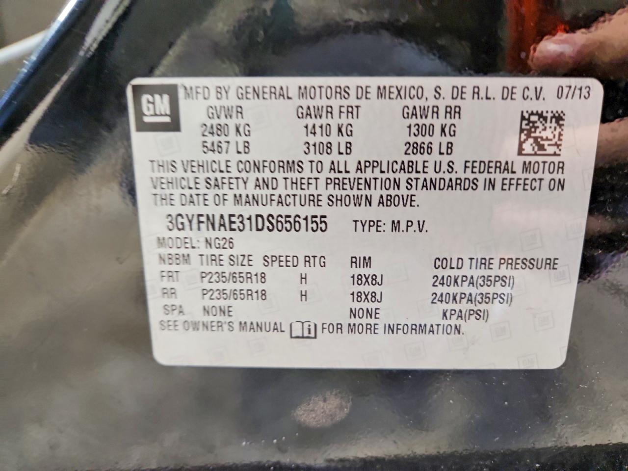 2013 Cadillac Srx Black vin: 3GYFNAE31DS656155