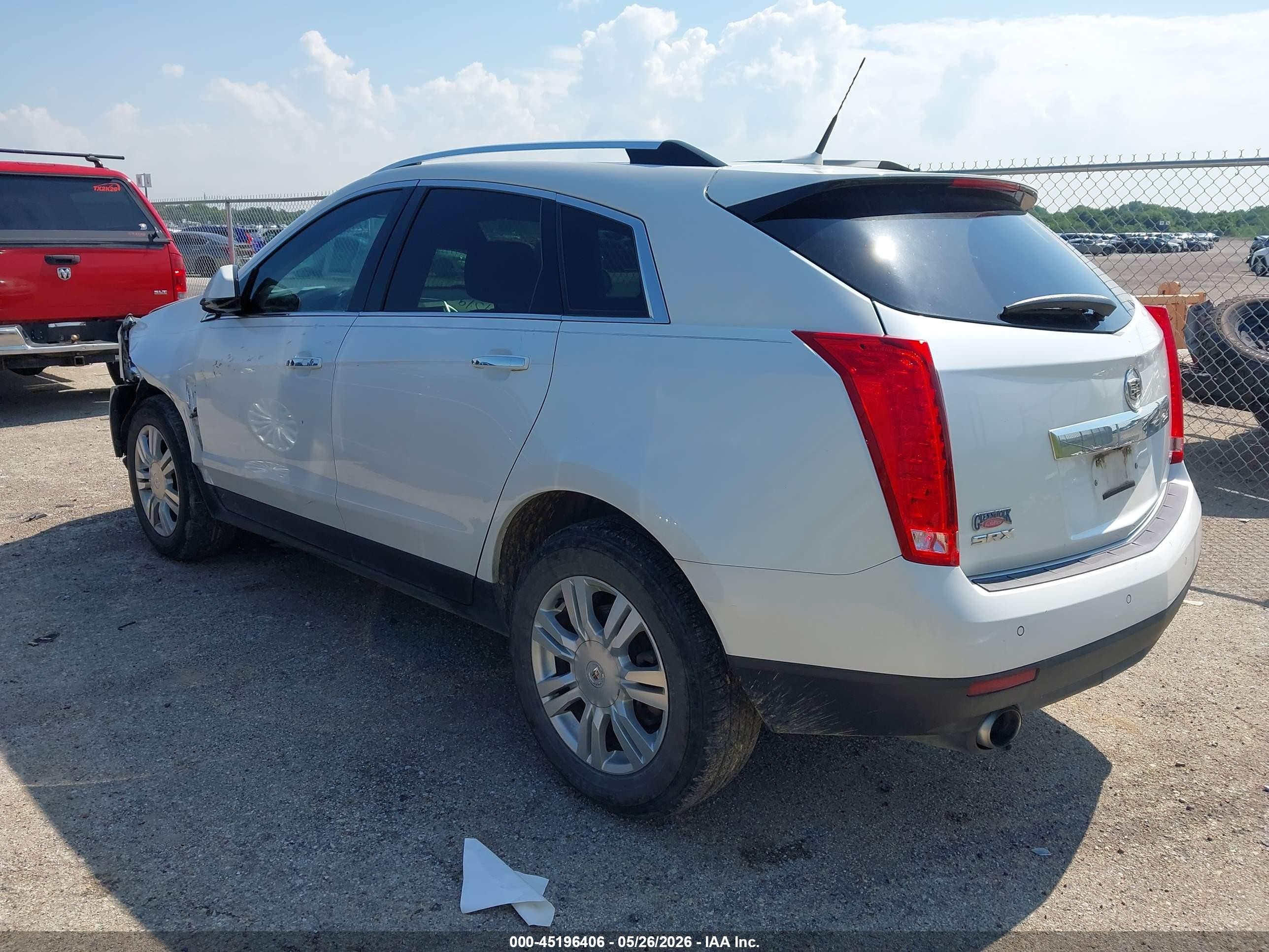 2012 Cadillac Srx Luxury Collection White vin: 3GYFNAE33CS654695