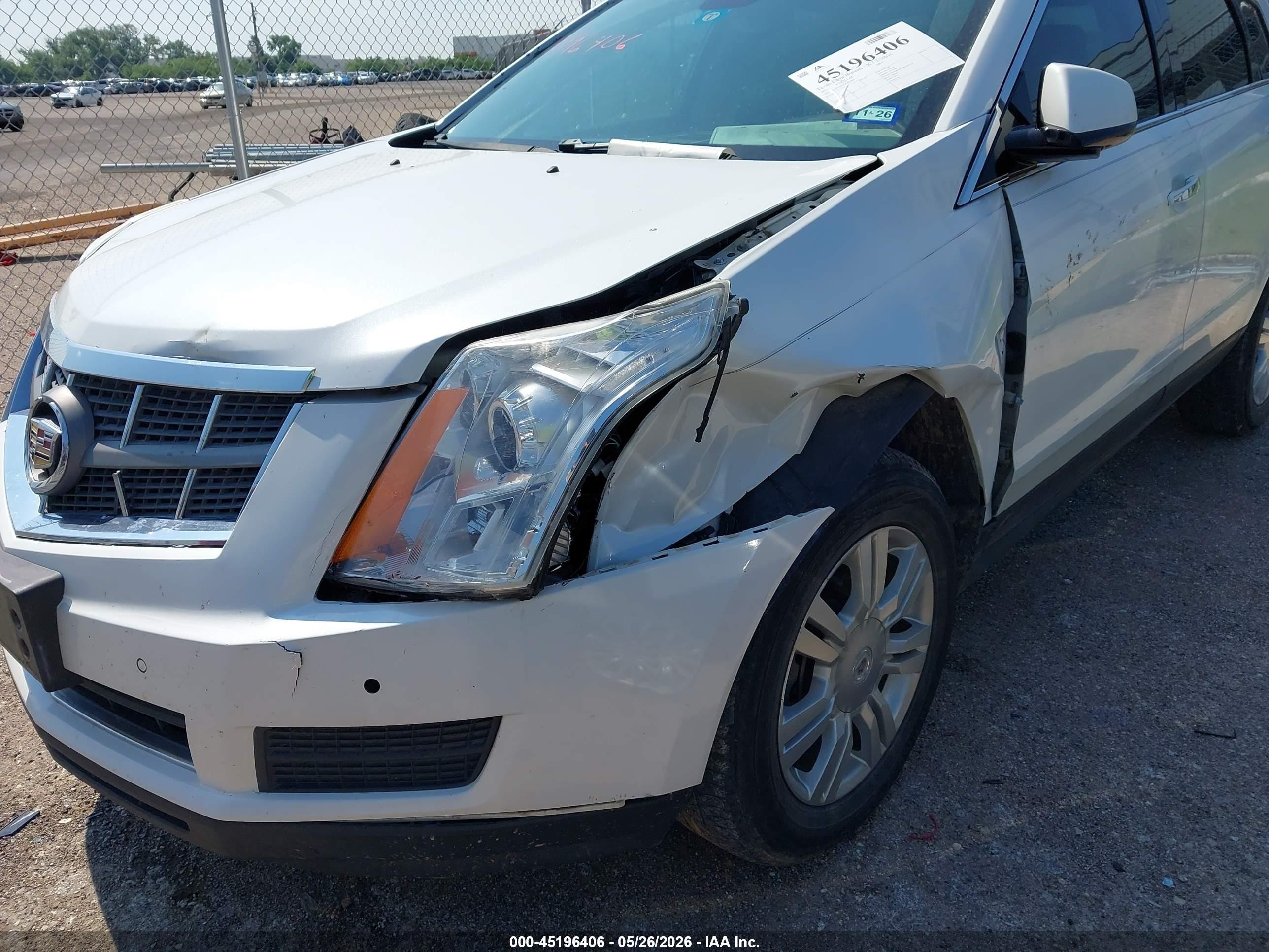 2012 Cadillac Srx Luxury Collection White vin: 3GYFNAE33CS654695