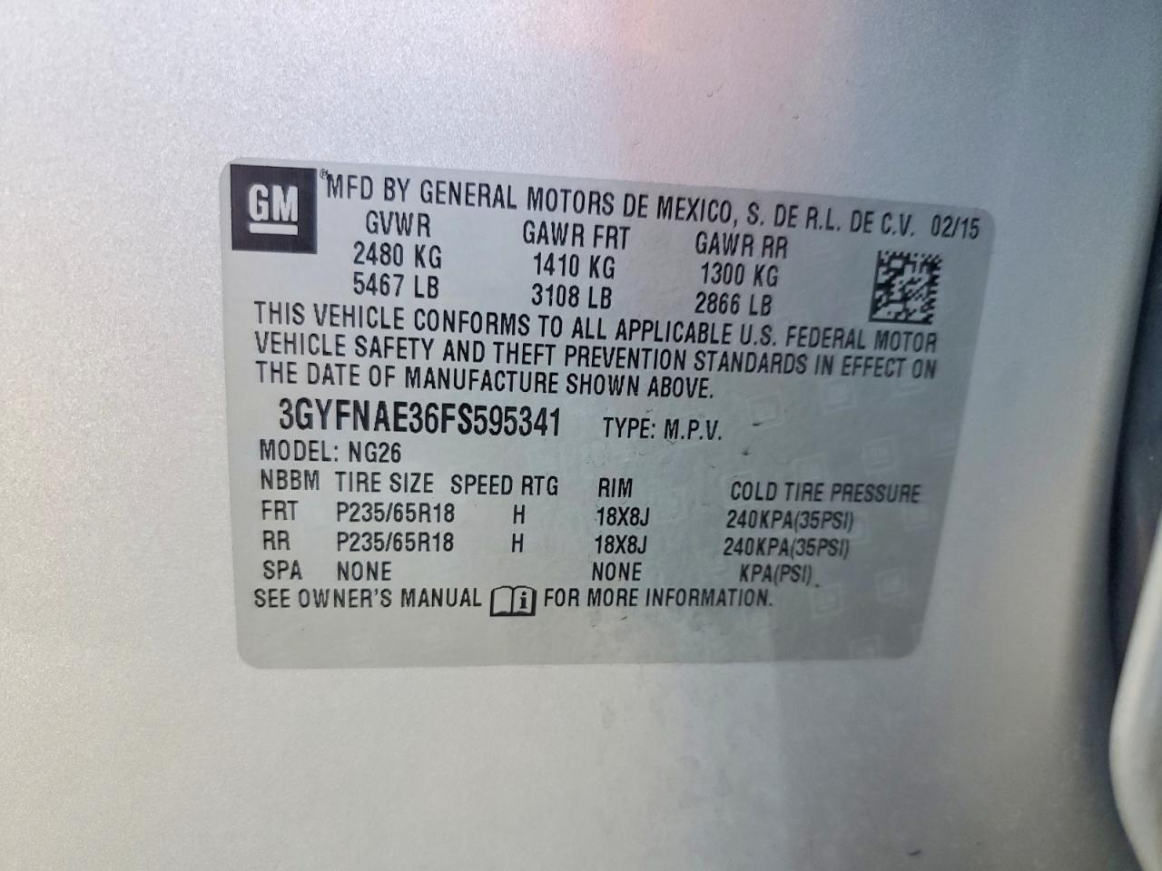 2015 Cadillac Srx Серебряный vin: 3GYFNAE36FS595341