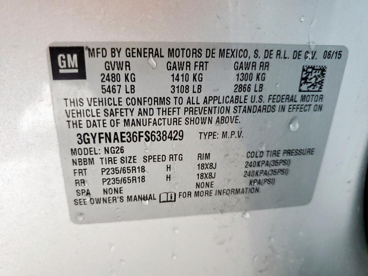 2015 Cadillac Srx Серебряный vin: 3GYFNAE36FS638429