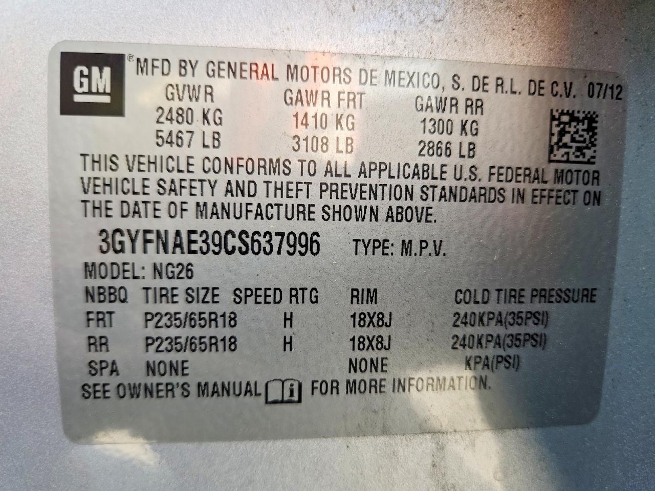 2012 Cadillac Srx Luxury Collection Silver vin: 3GYFNAE39CS637996