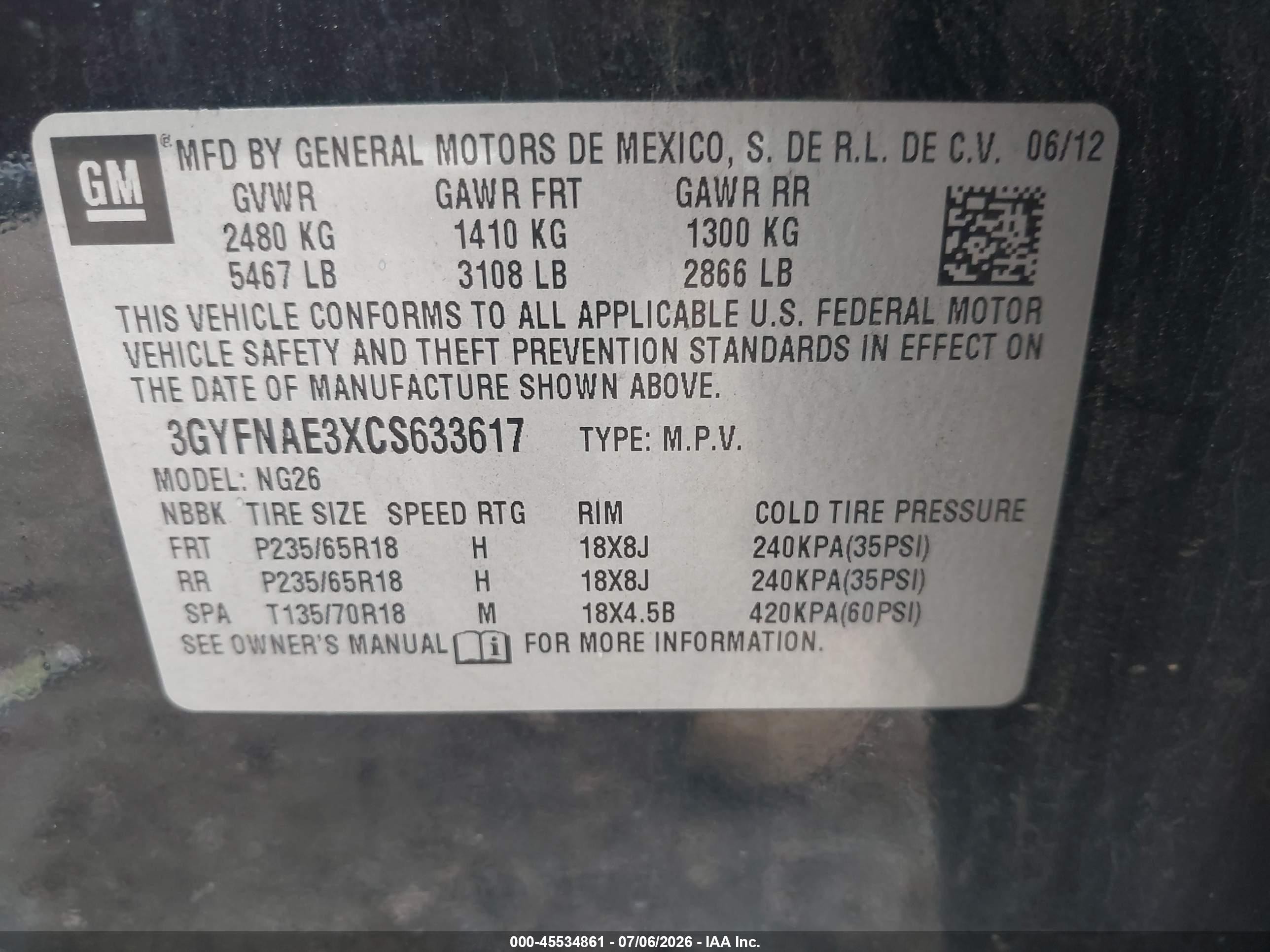 2012 Cadillac Srx Luxury Collection Black vin: 3GYFNAE3XCS633617