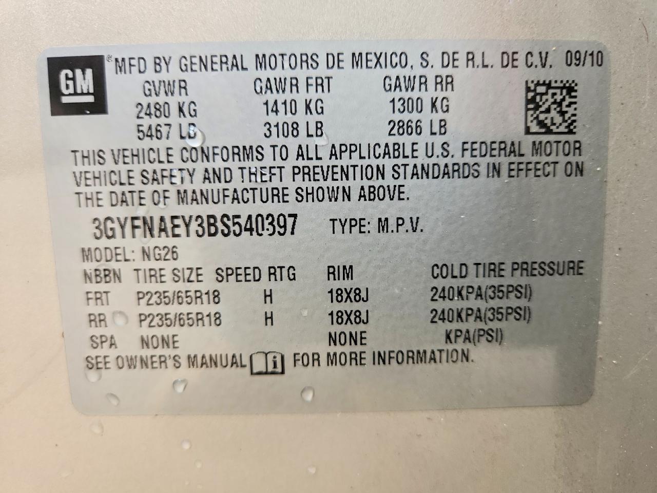 2011 Cadillac Srx Luxury Collection Gold vin: 3GYFNAEY3BS540397