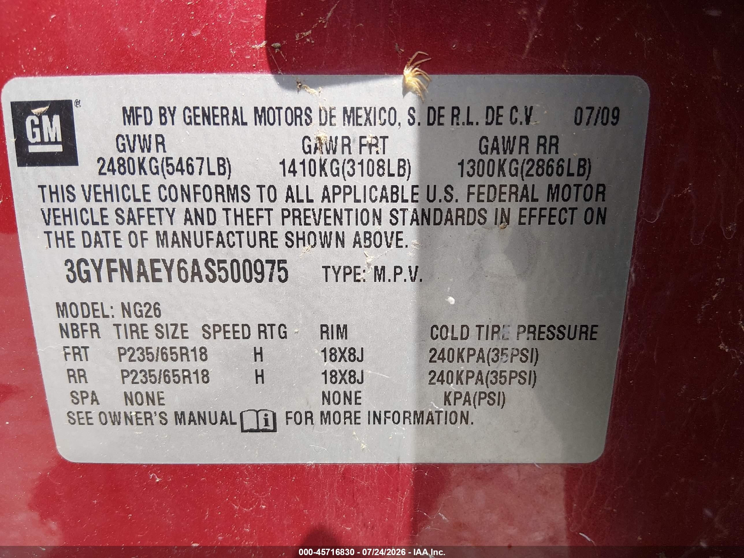 2010 Cadillac Srx Luxury Collection Red vin: 3GYFNAEY6AS500975