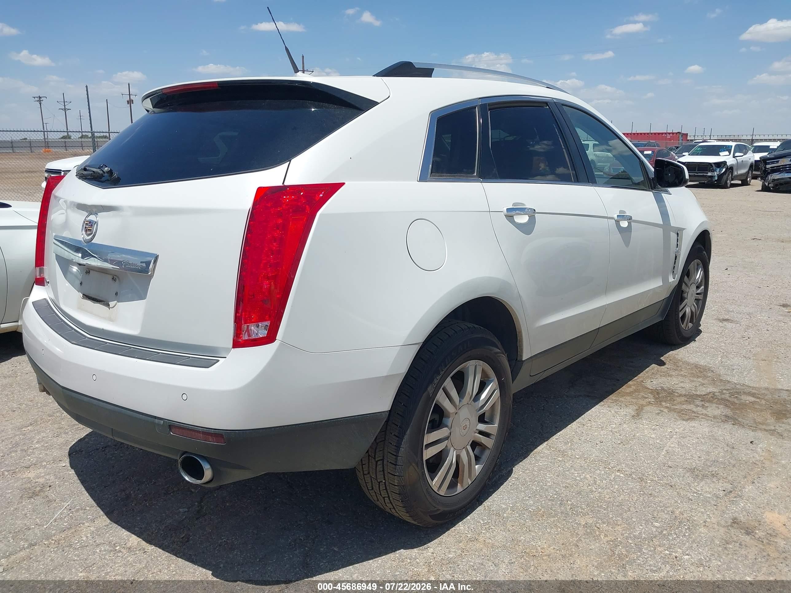 2010 Cadillac Srx Luxury Collection White vin: 3GYFNAEY8AS638338
