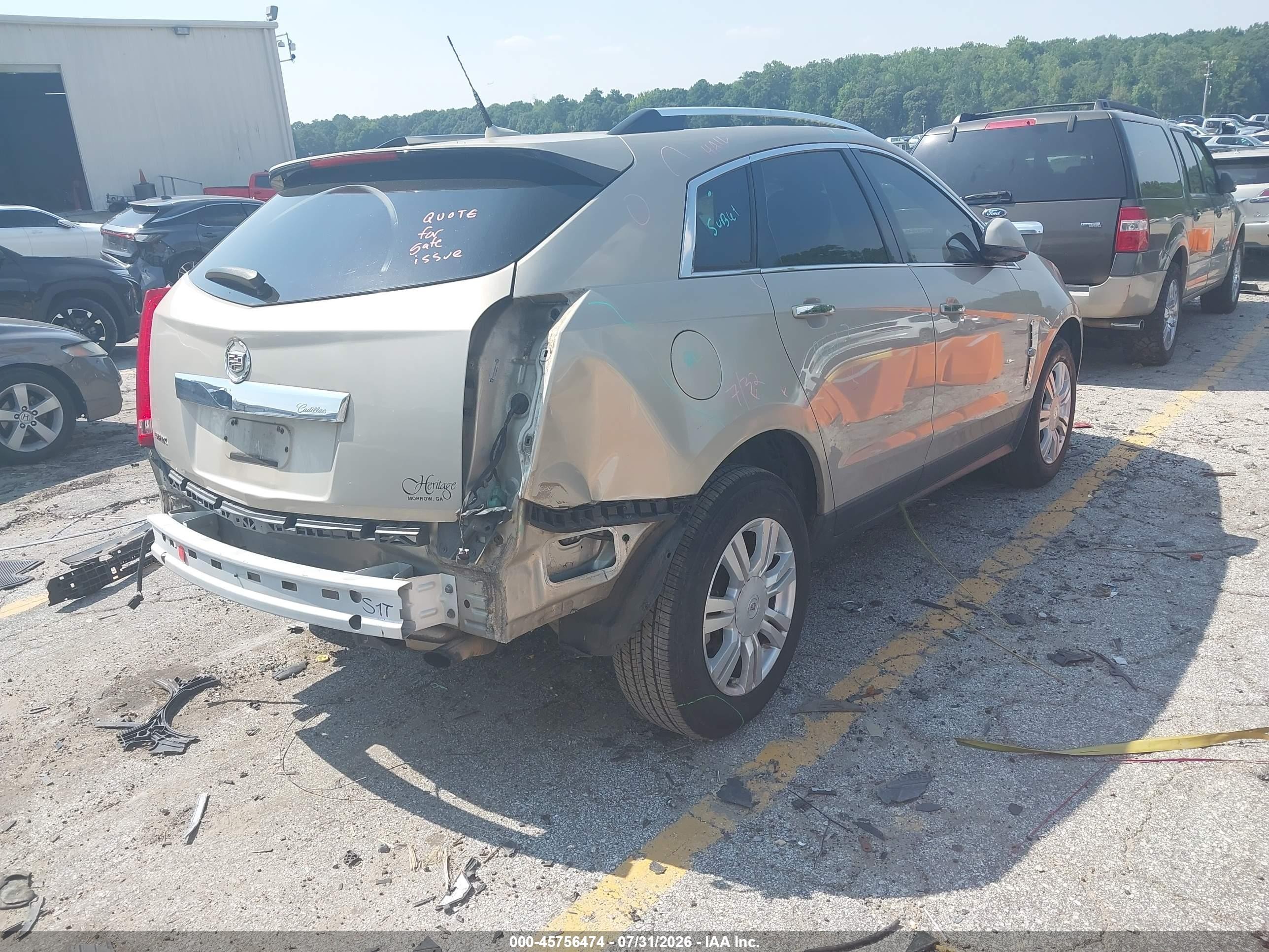 2010 Cadillac Srx Luxury Collection Beige vin: 3GYFNAEY9AS522159