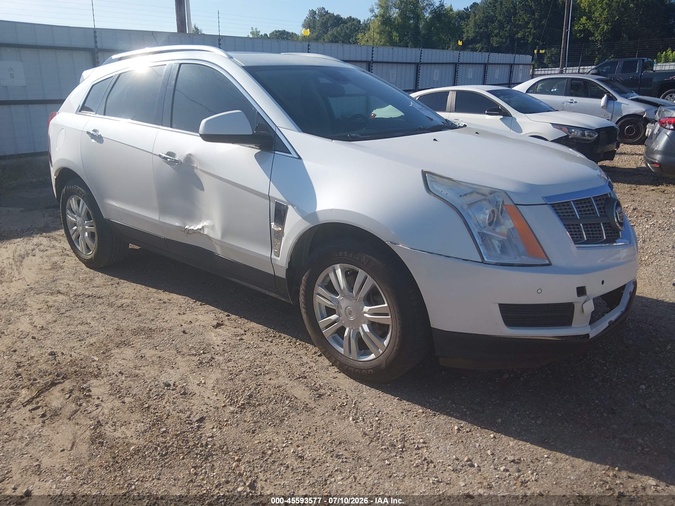 2010 Cadillac Srx Luxury Collection White vin: 3GYFNAEY9AS557638