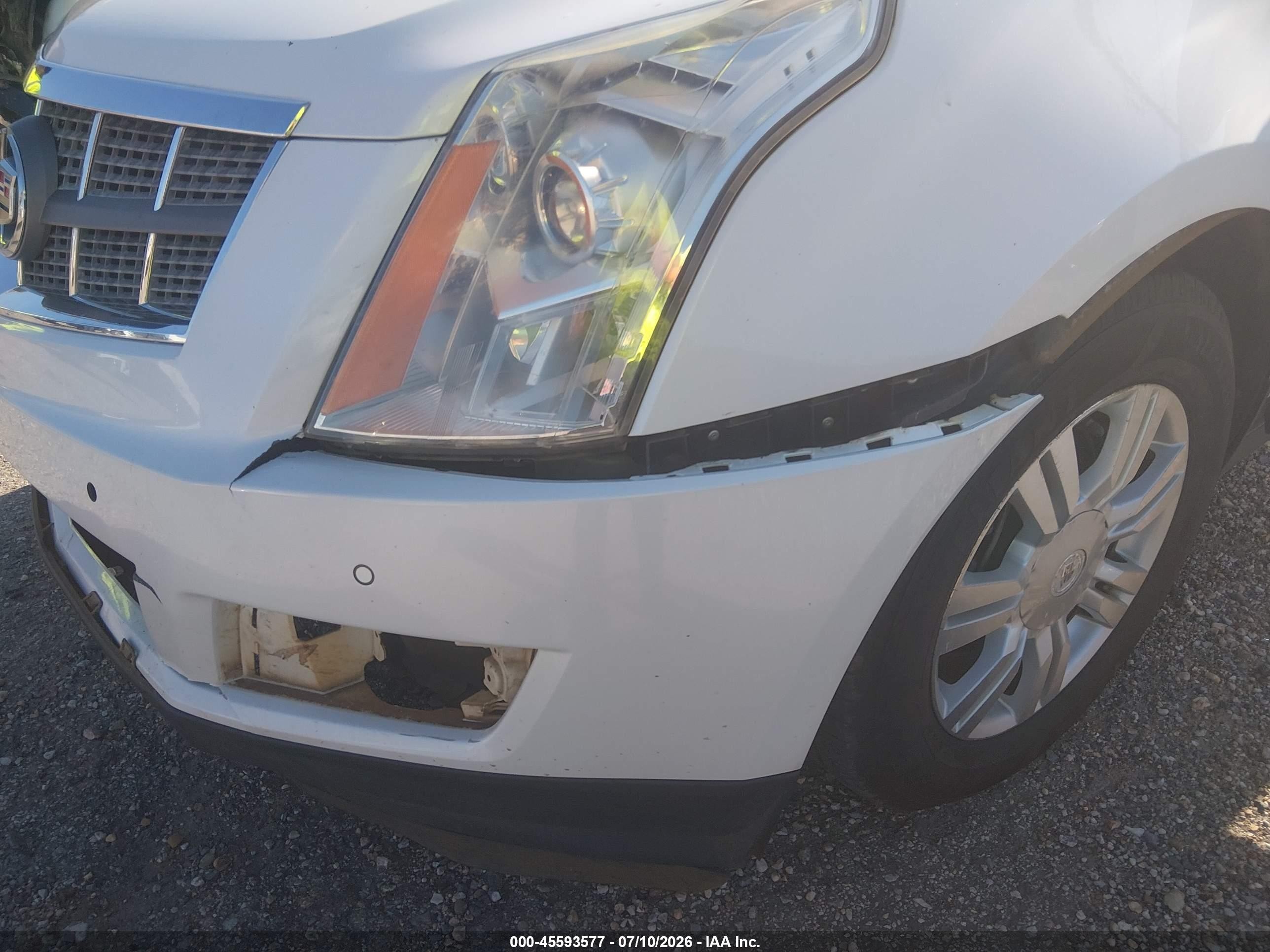 2010 Cadillac Srx Luxury Collection White vin: 3GYFNAEY9AS557638
