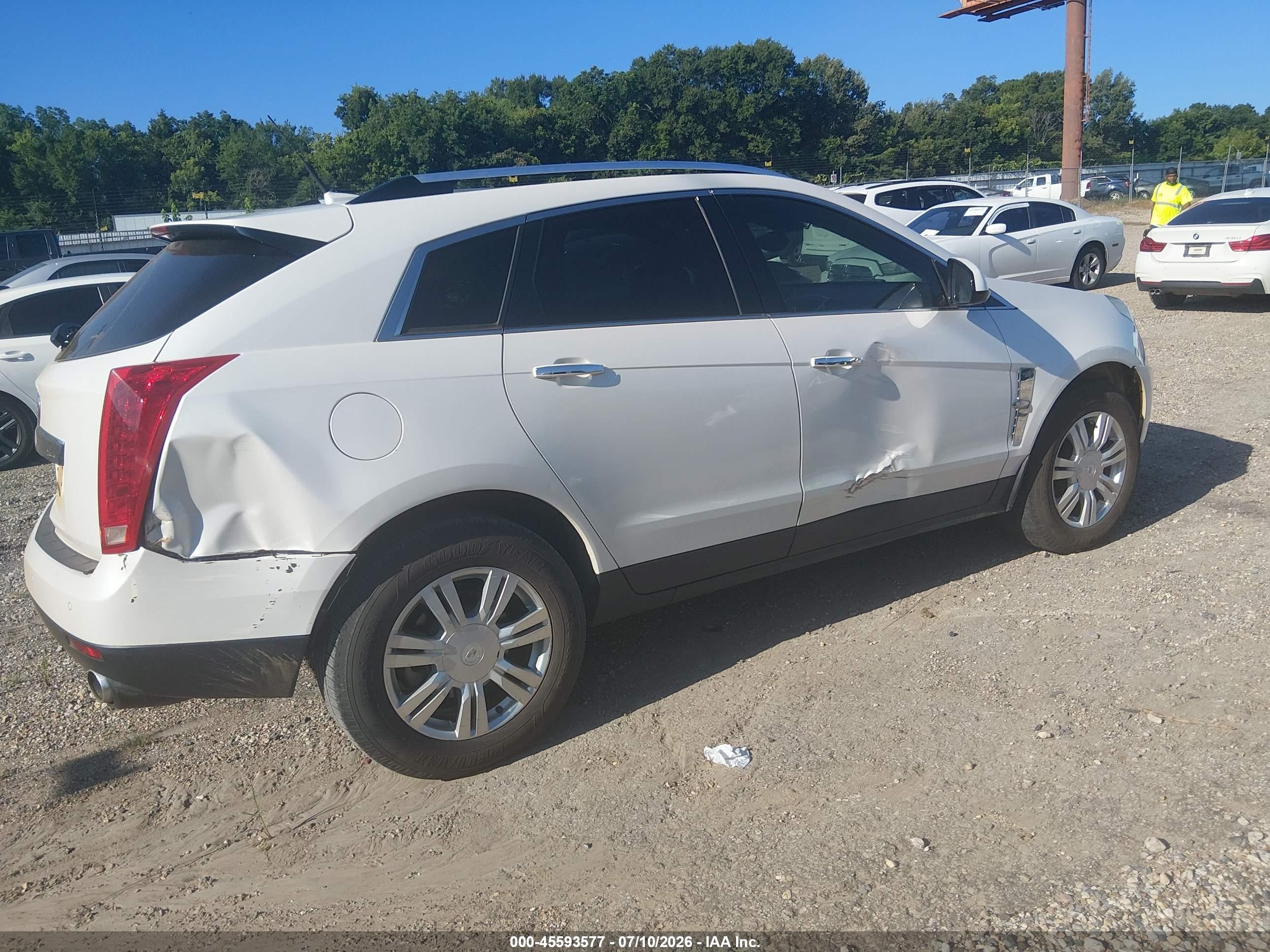 2010 Cadillac Srx Luxury Collection White vin: 3GYFNAEY9AS557638