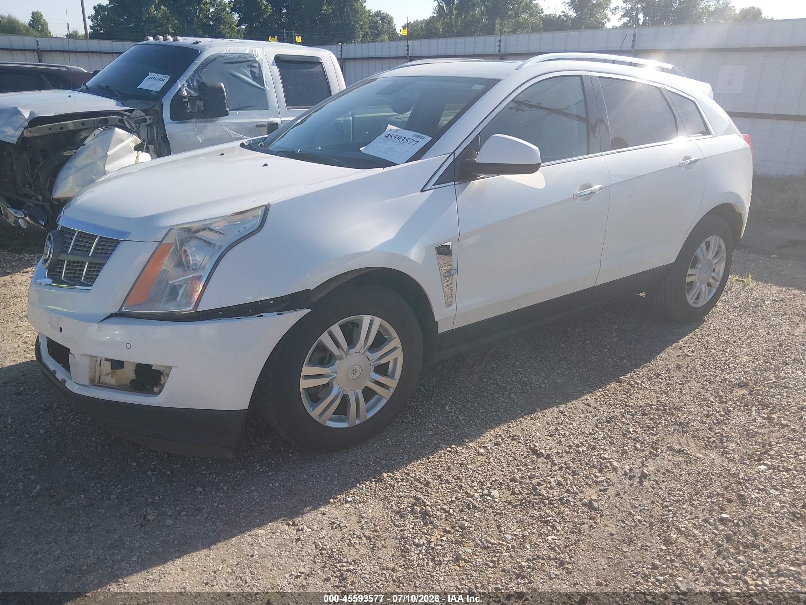 2010 Cadillac Srx Luxury Collection White vin: 3GYFNAEY9AS557638