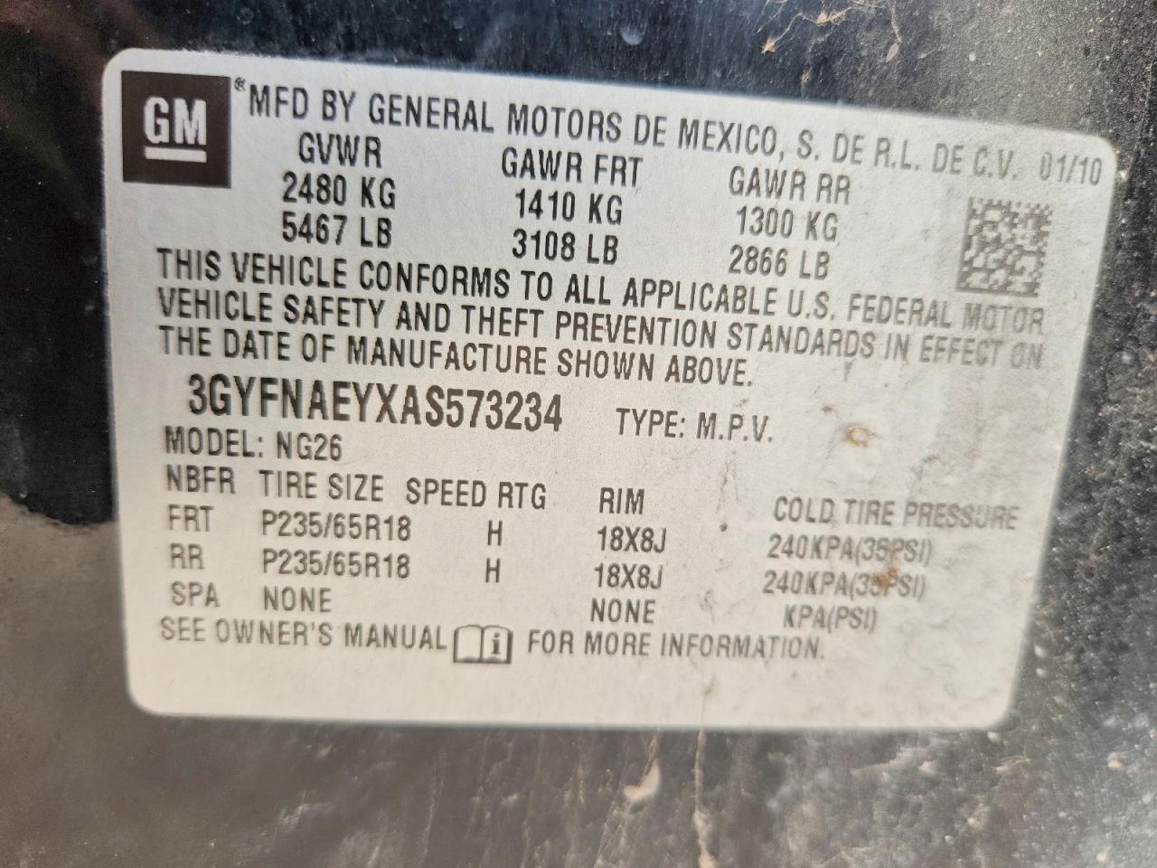 2010 Cadillac Srx Luxury Collection Black vin: 3GYFNAEYXAS573234