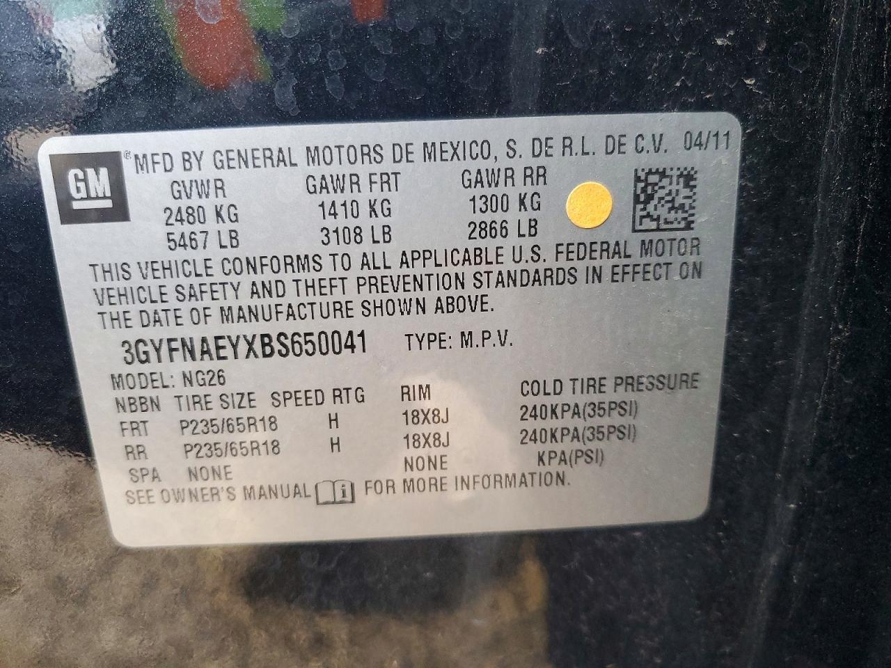 2011 Cadillac Srx Luxury Collection Black vin: 3GYFNAEYXBS650041