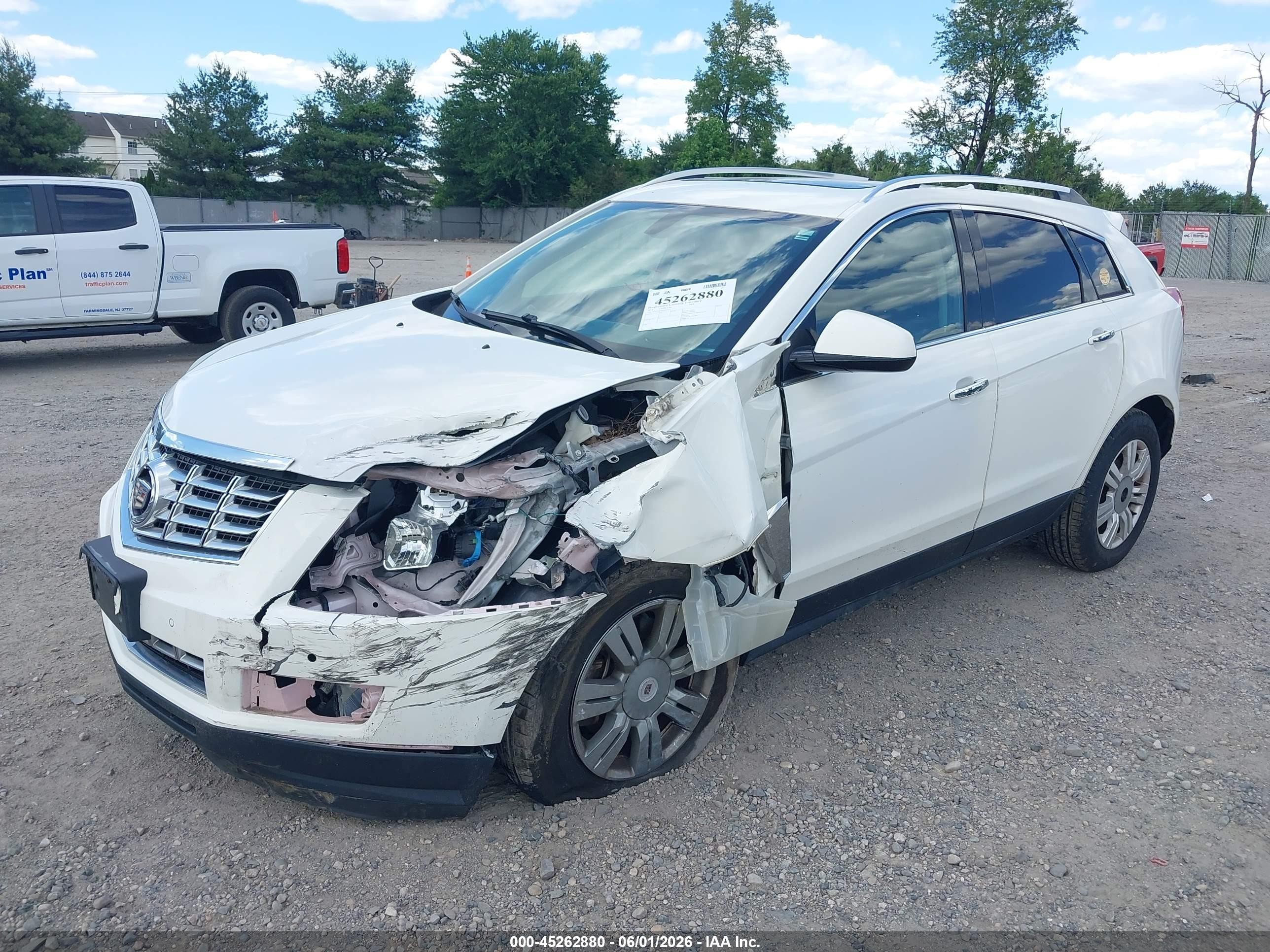 2014 Cadillac Srx Luxury Collection White vin: 3GYFNBE30ES542235