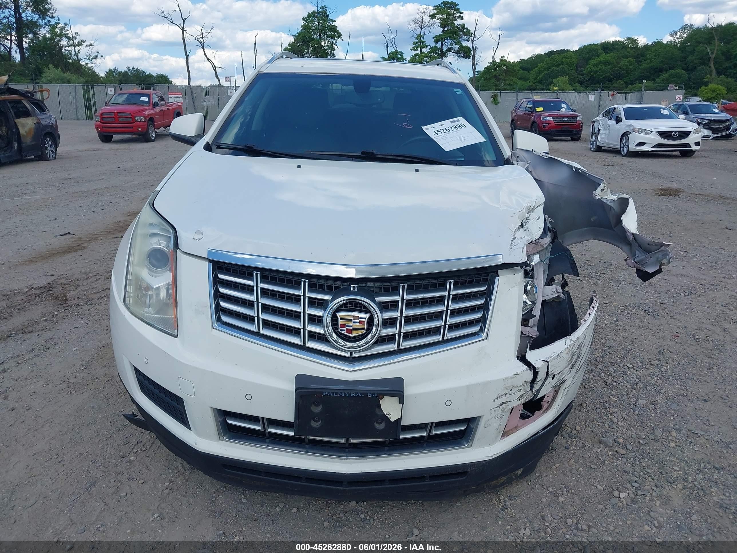 2014 Cadillac Srx Luxury Collection White vin: 3GYFNBE30ES542235