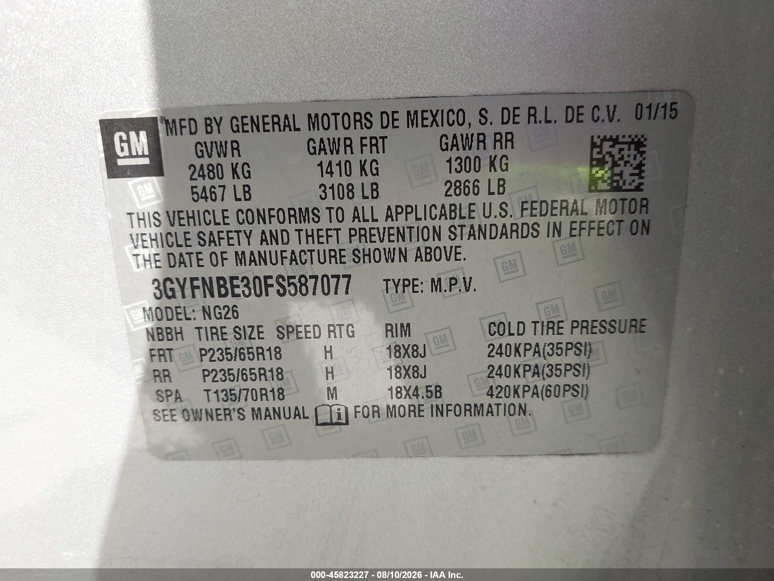 2015 Cadillac Srx Luxury Collection Silver vin: 3GYFNBE30FS587077
