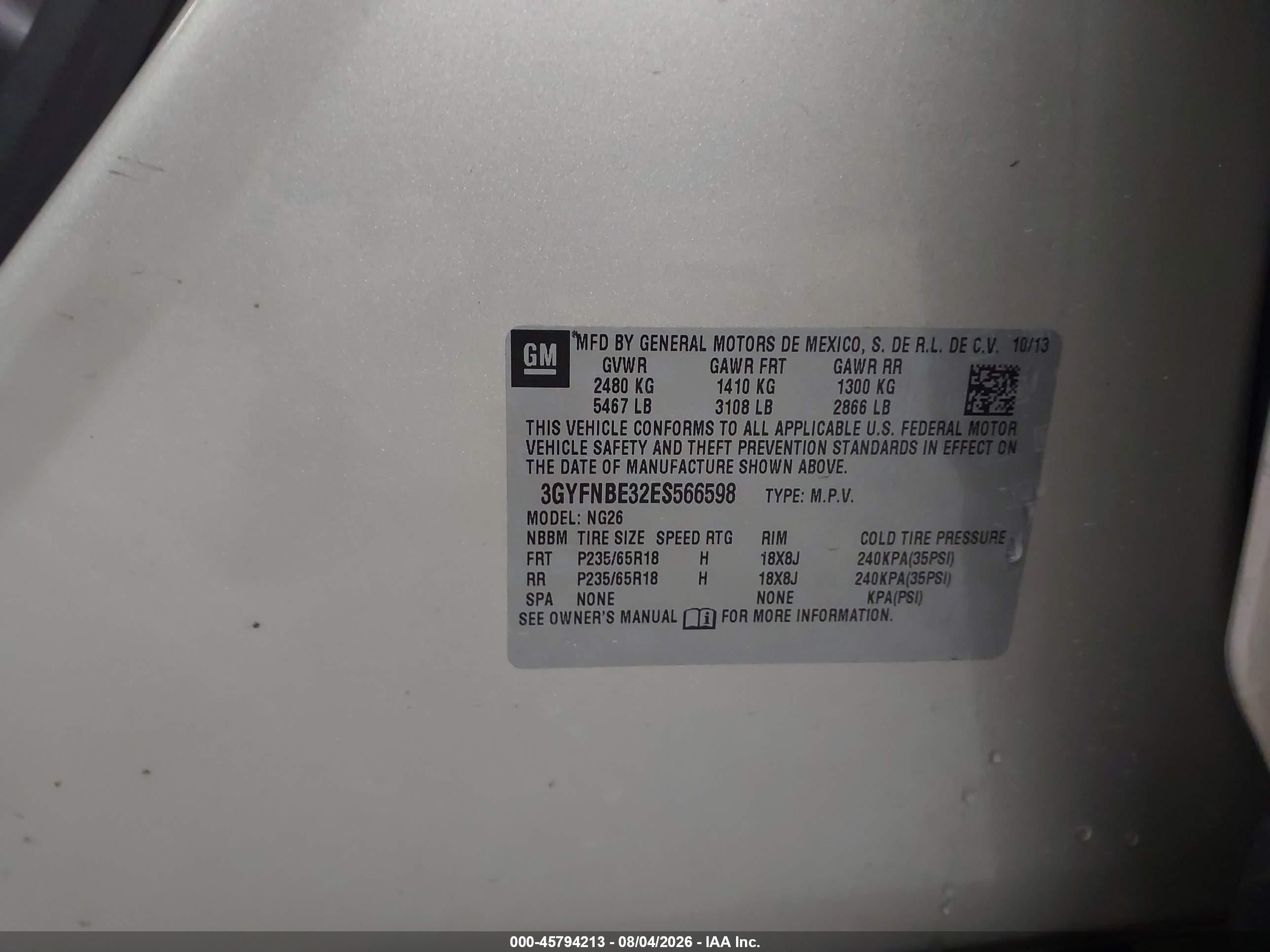 2014 Cadillac Srx Luxury Collection Silver vin: 3GYFNBE32ES566598