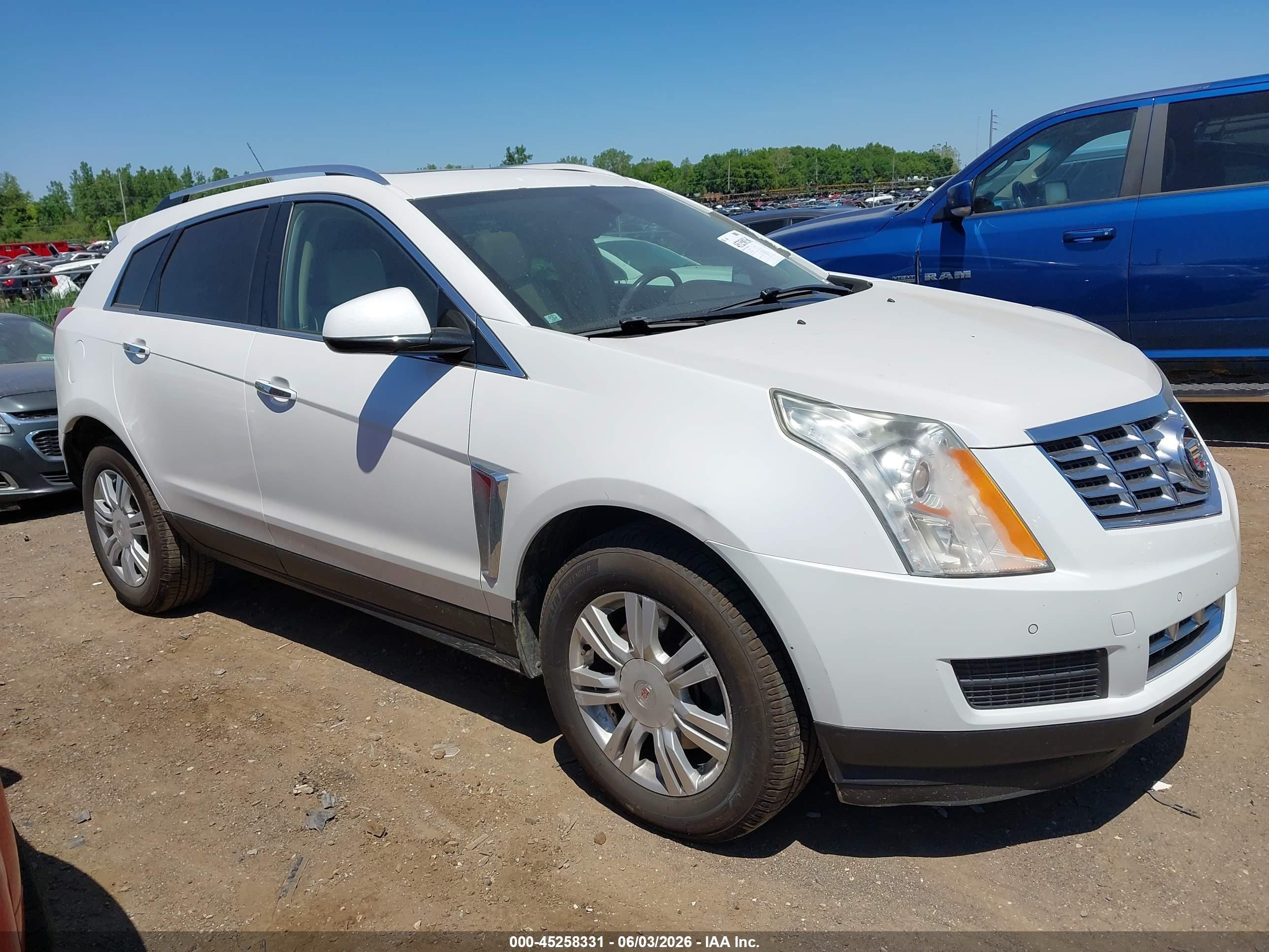 2014 Cadillac Srx Luxury Collection White vin: 3GYFNBE32ES687325