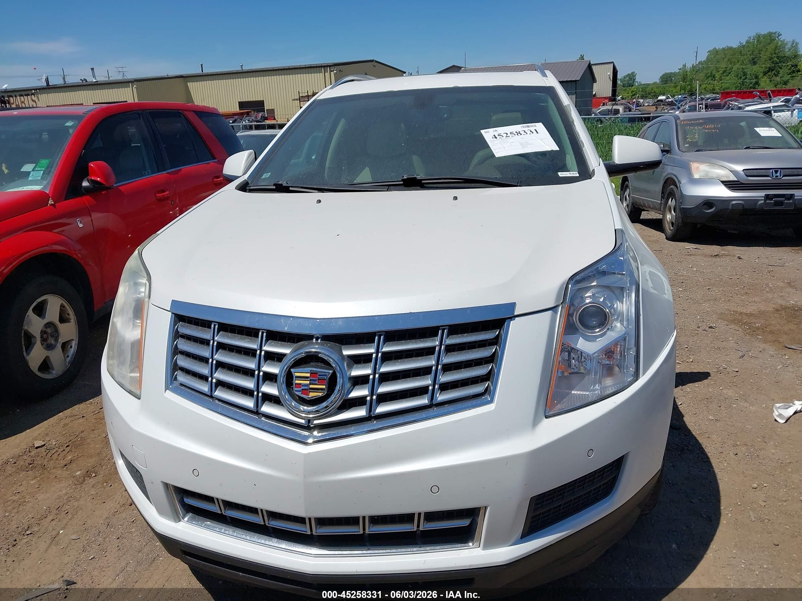 2014 Cadillac Srx Luxury Collection White vin: 3GYFNBE32ES687325