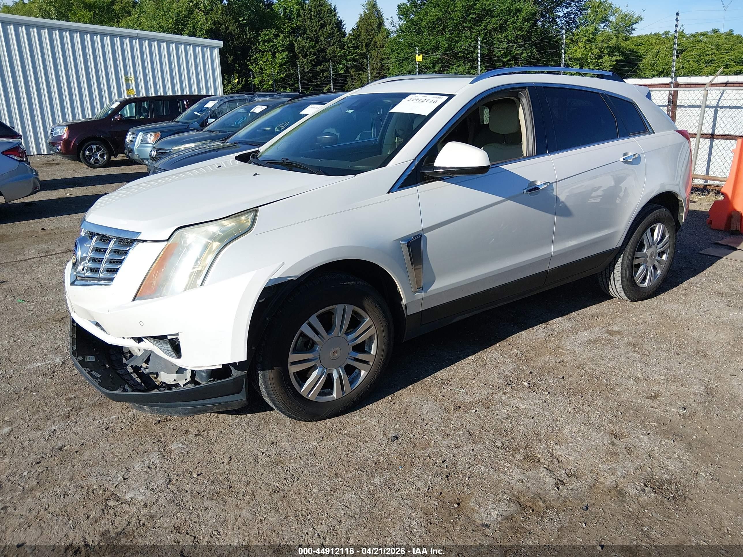 2015 Cadillac Srx Luxury Collection White vin: 3GYFNBE34FS547973