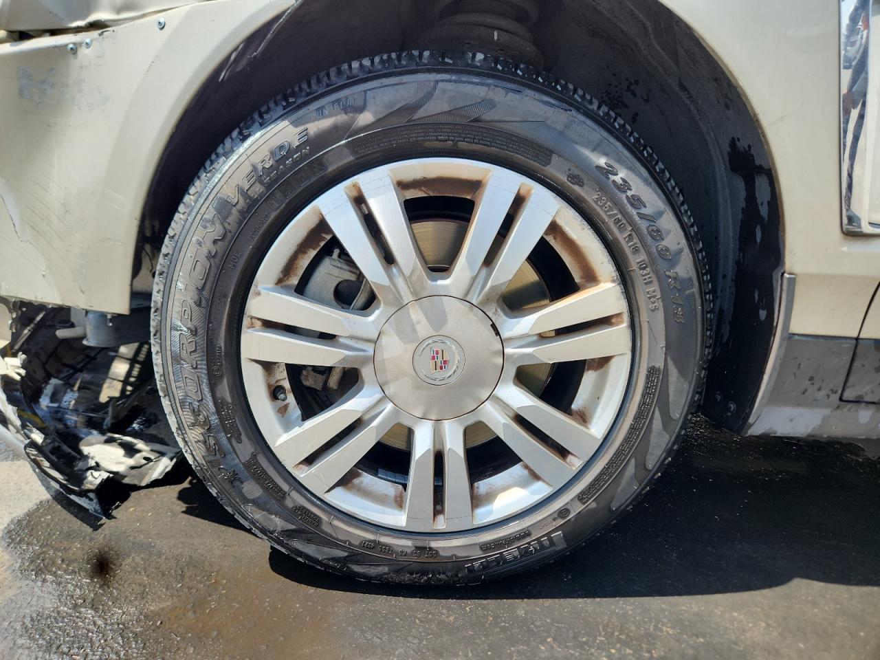 2015 Cadillac Srx Luxury Collection Tan vin: 3GYFNBE34FS584635 Damage: Left Front Wheel, Curb Rash, 5 To 6 Inches