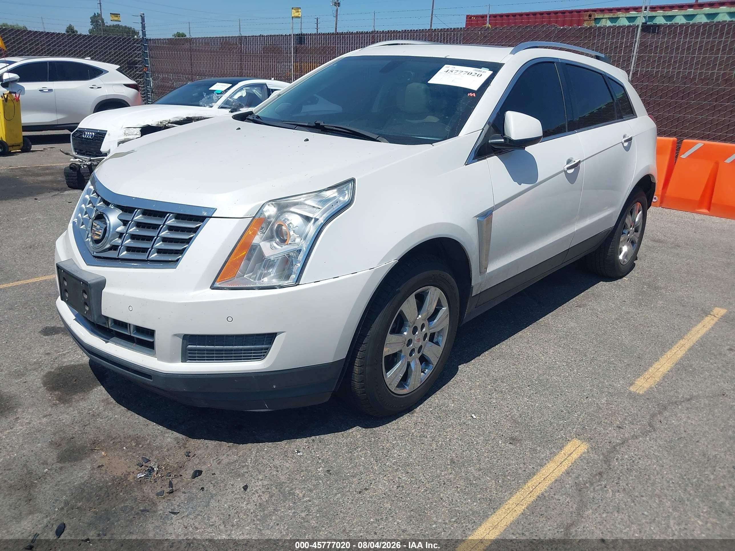 2015 Cadillac Srx Luxury Collection White vin: 3GYFNBE34FS628780