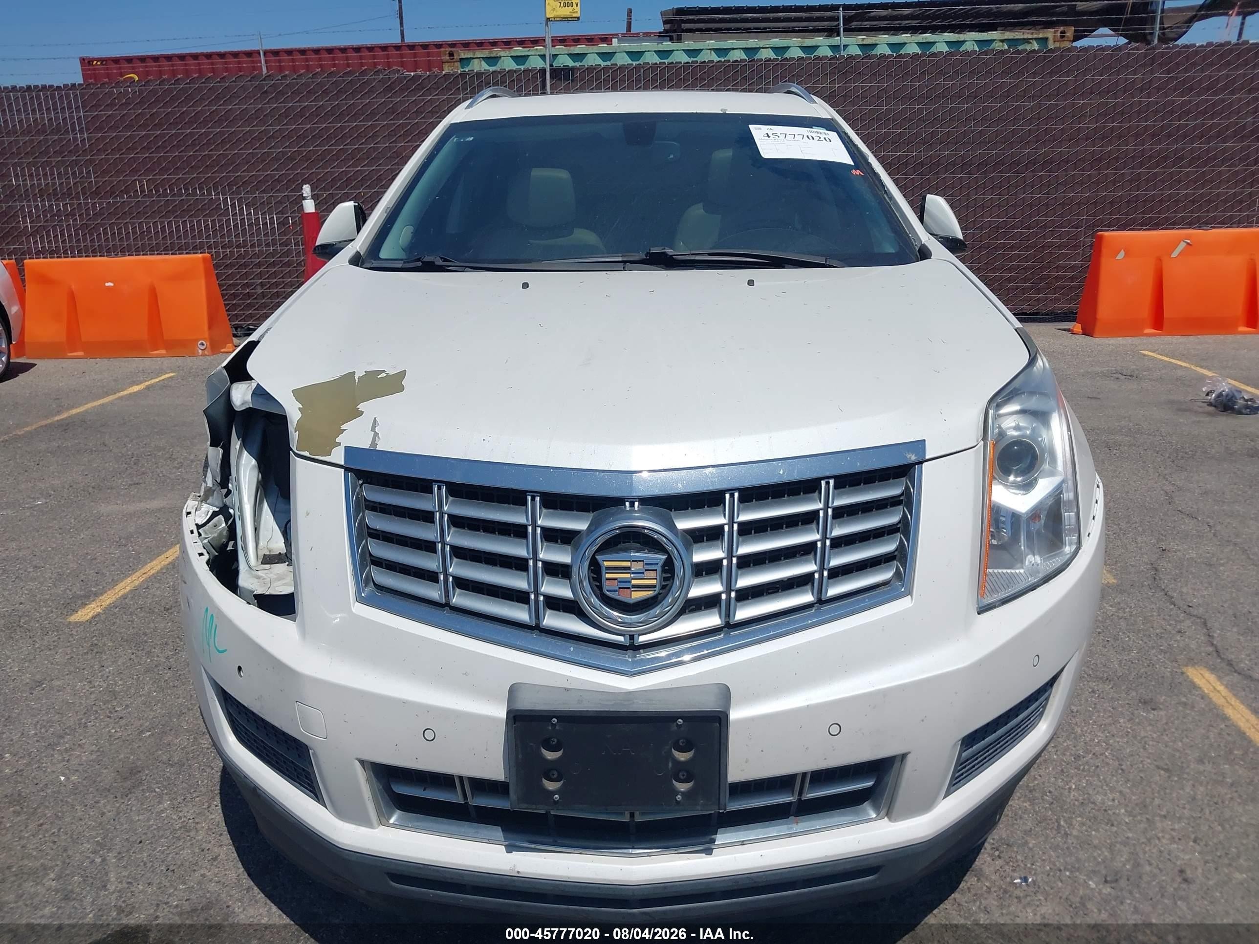 2015 Cadillac Srx Luxury Collection White vin: 3GYFNBE34FS628780