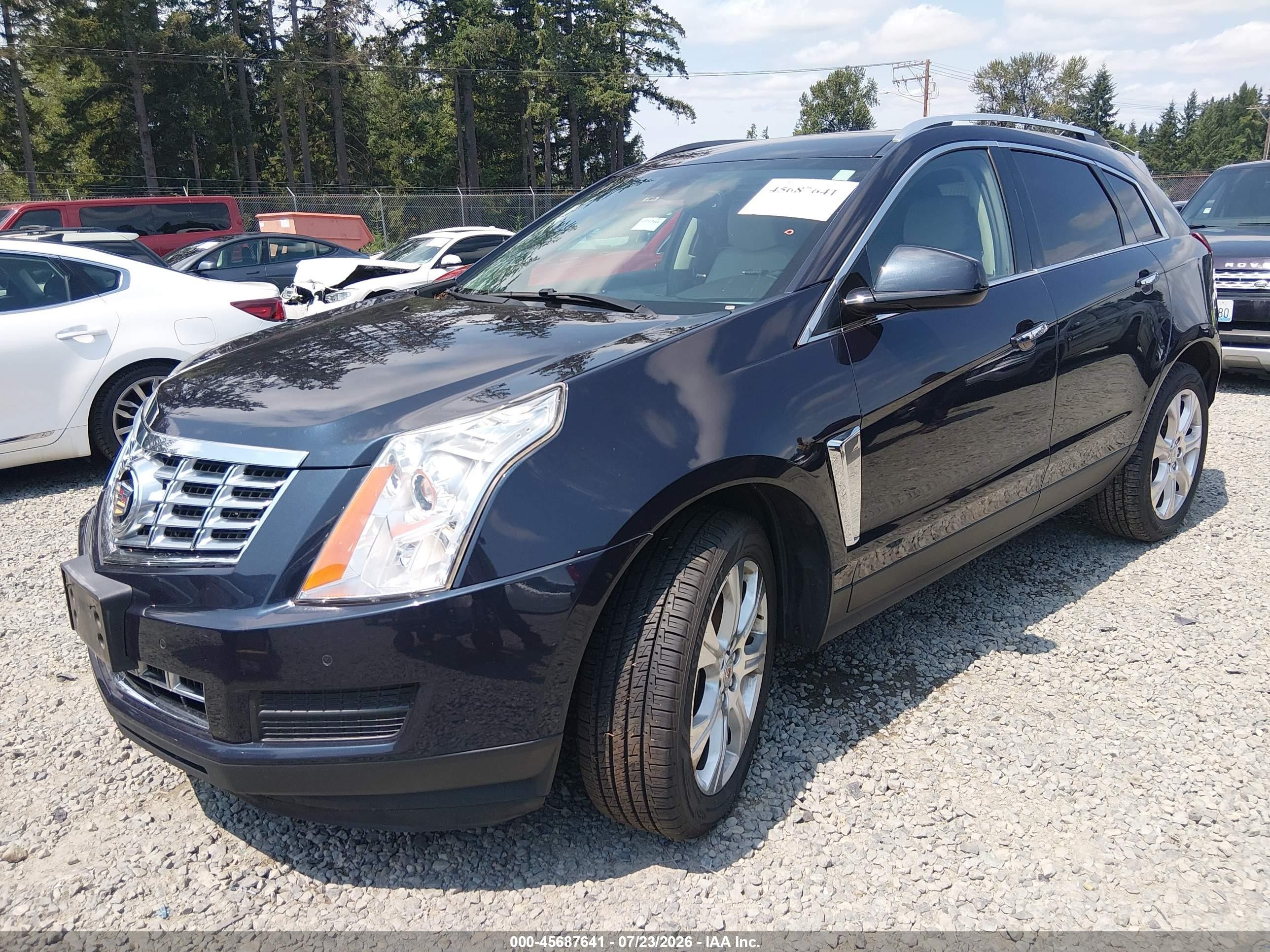 2014 Cadillac Srx Luxury Collection Dark Blue vin: 3GYFNBE35ES580382