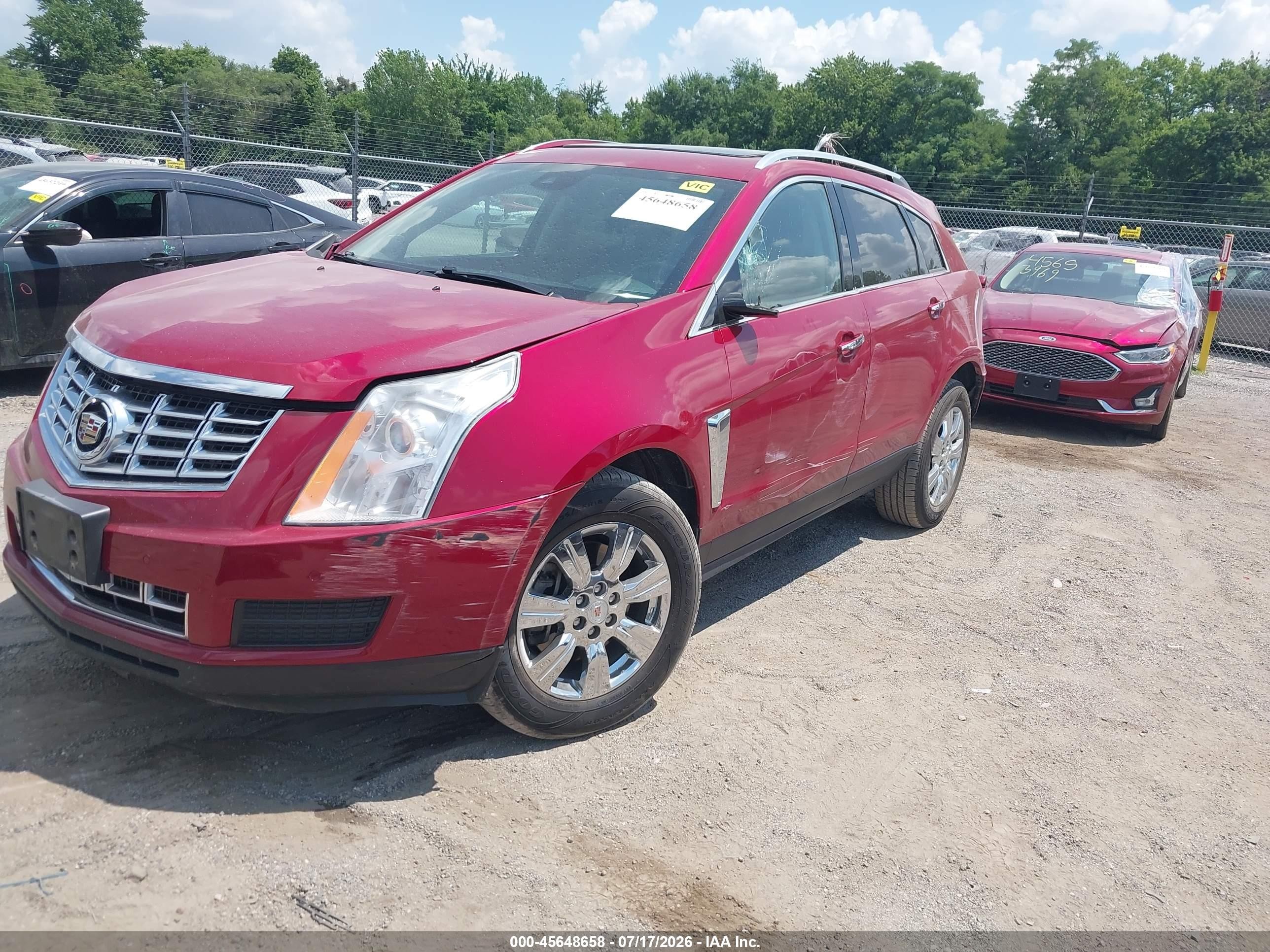 2014 Cadillac Srx Luxury Collection Красный vin: 3GYFNBE35ES597361