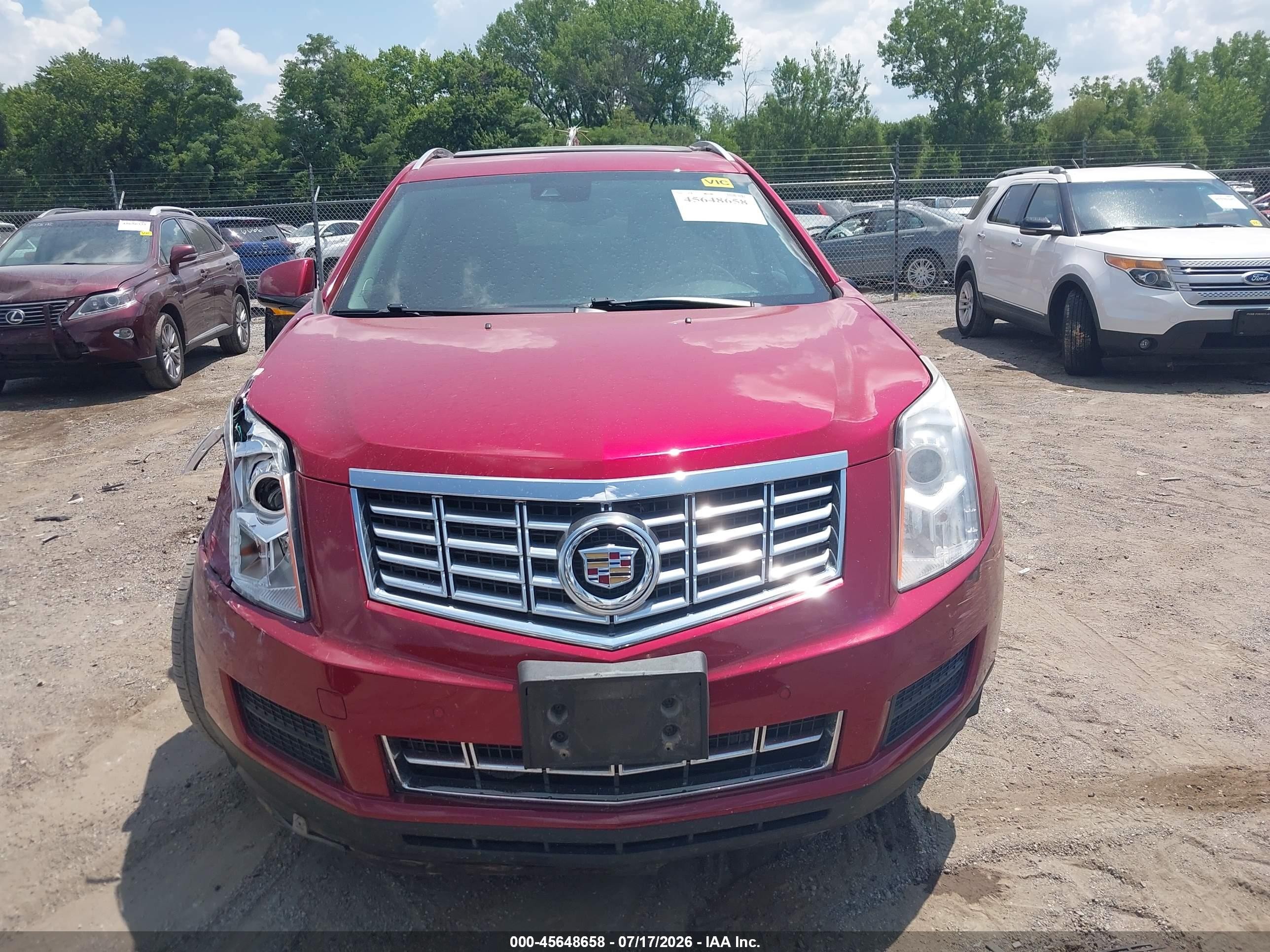 2014 Cadillac Srx Luxury Collection Красный vin: 3GYFNBE35ES597361