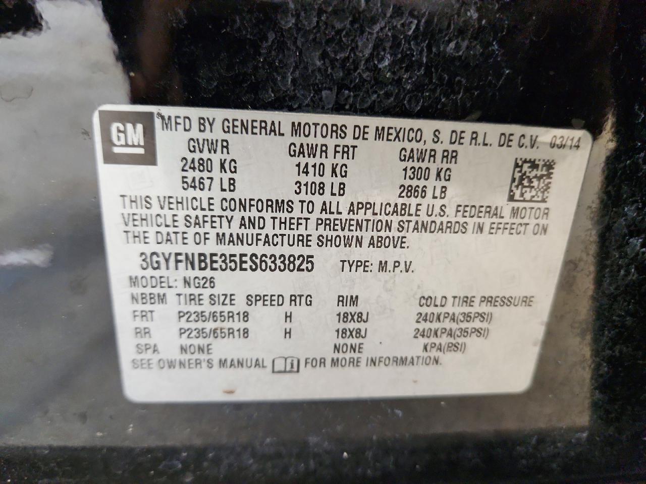 2014 Cadillac Srx Luxury Collection Black vin: 3GYFNBE35ES633825