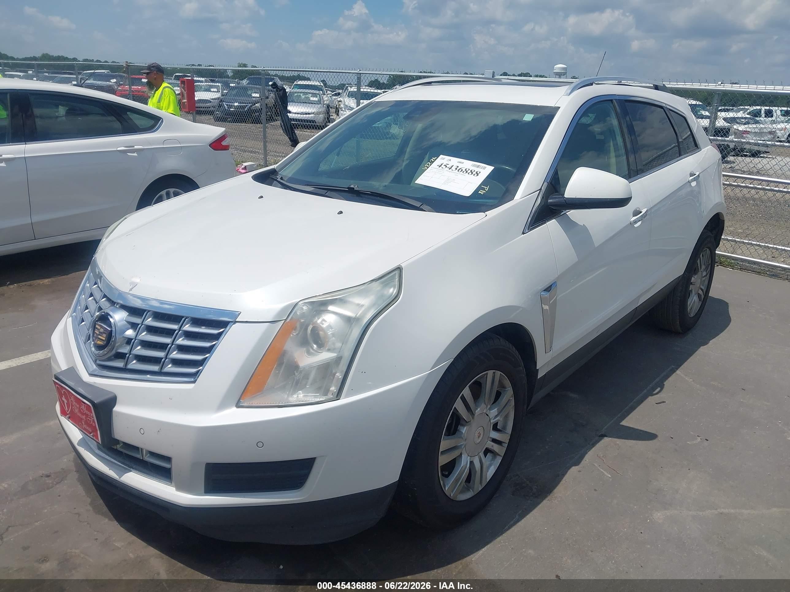 2015 Cadillac Srx Luxury Collection White vin: 3GYFNBE35FS587057