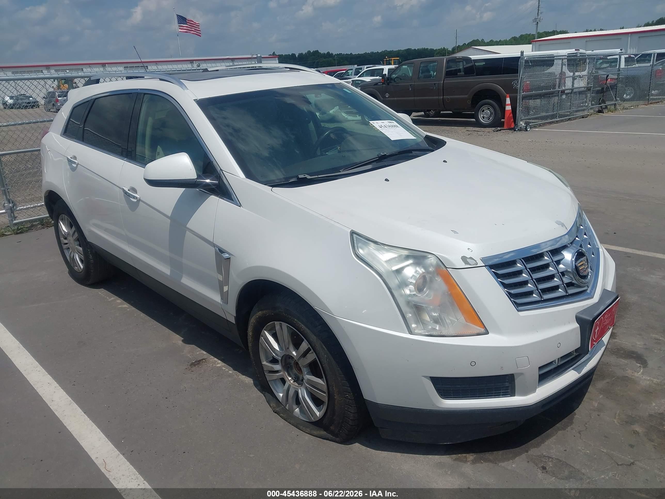2015 Cadillac Srx Luxury Collection White vin: 3GYFNBE35FS587057