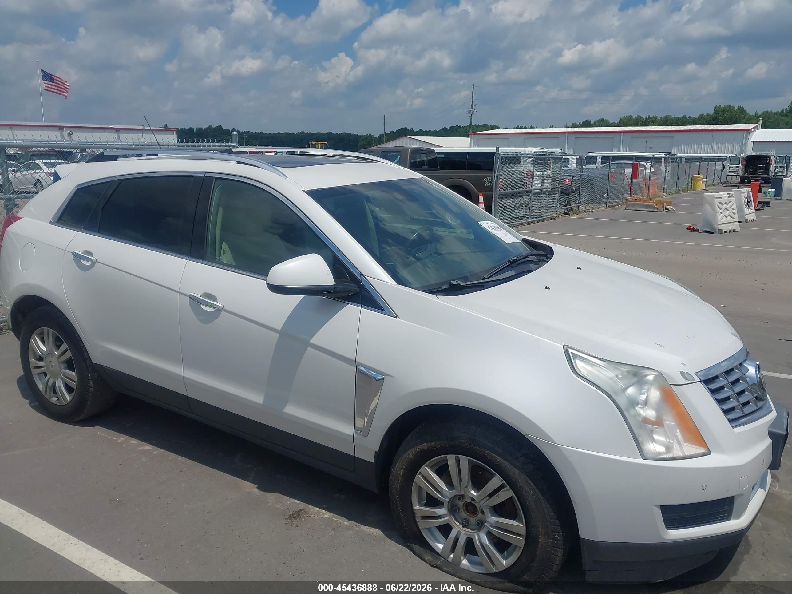 2015 Cadillac Srx Luxury Collection White vin: 3GYFNBE35FS587057