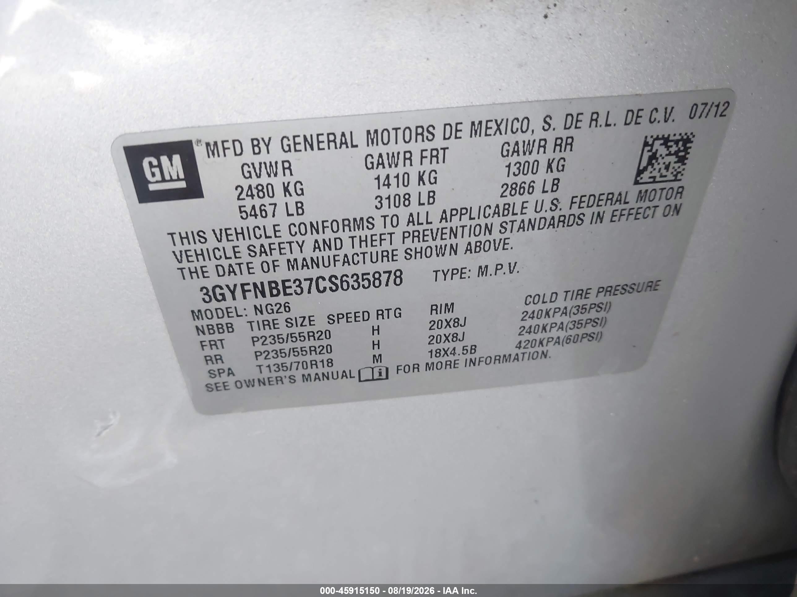 2012 Cadillac Srx Performance Collection Silver vin: 3GYFNBE37CS635878