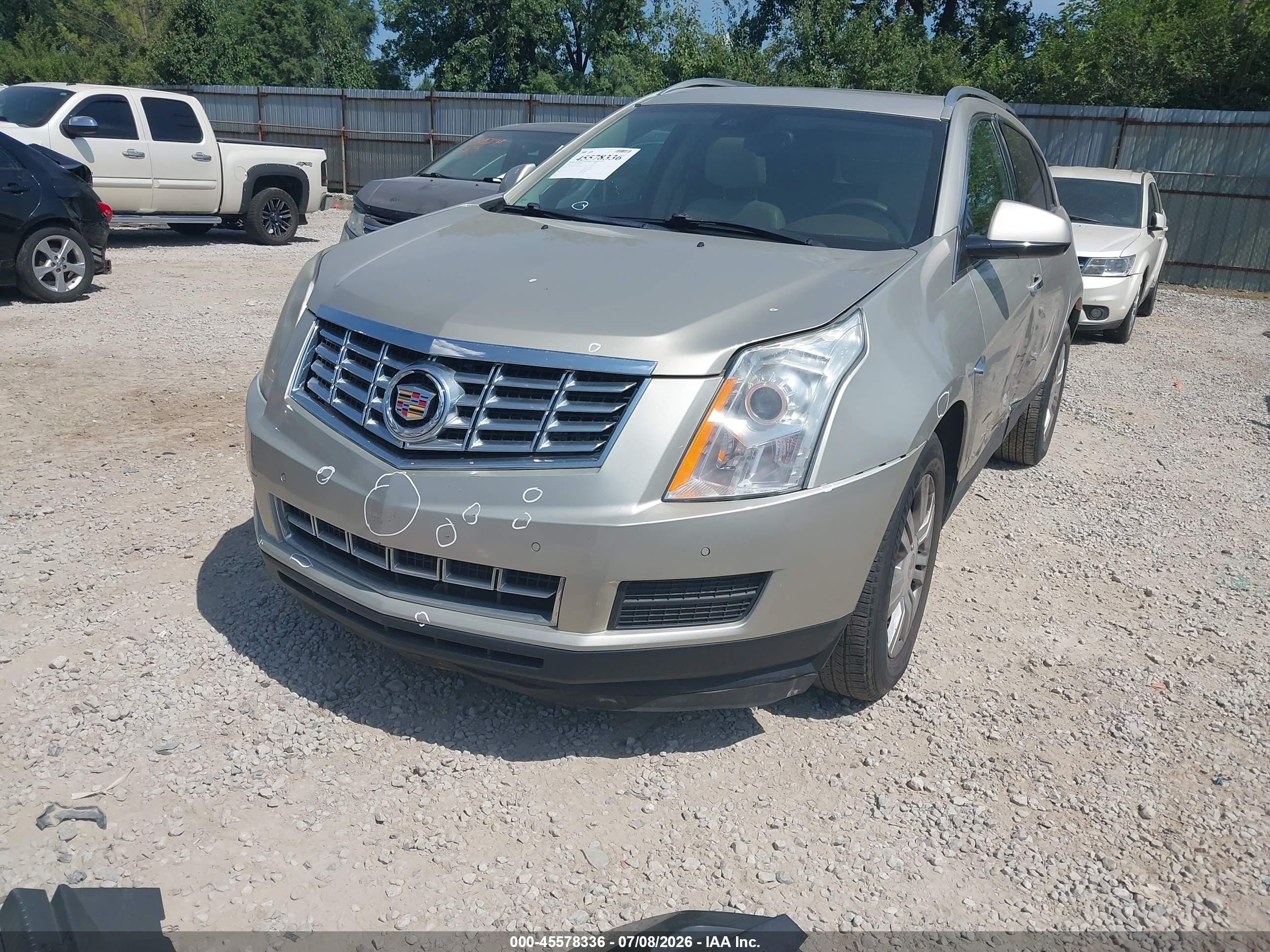 2014 Cadillac Srx Luxury Collection Gold vin: 3GYFNBE38ES597693