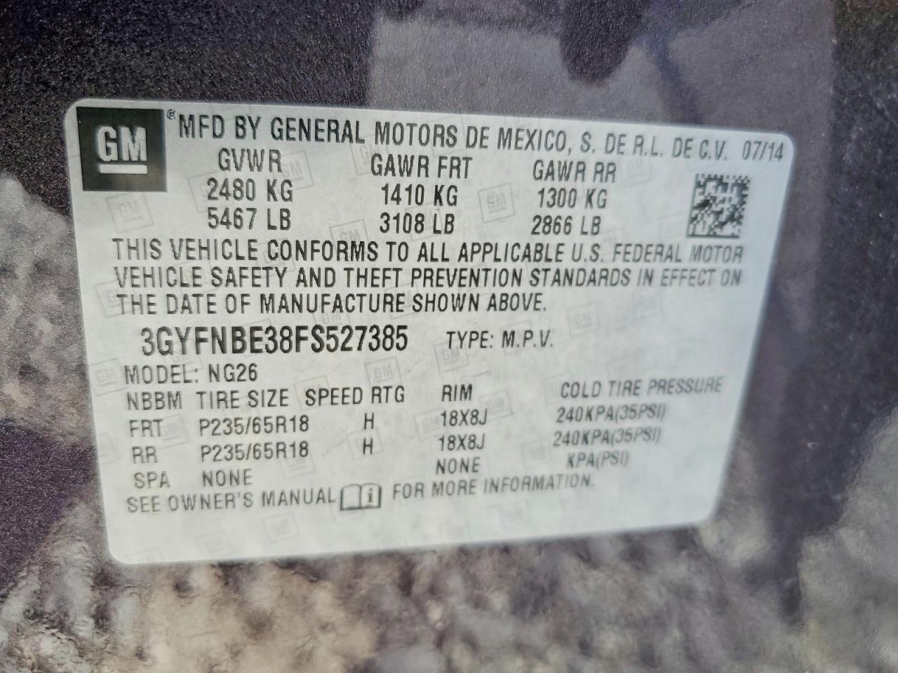 2015 Cadillac Srx Luxury Collection Brown vin: 3GYFNBE38FS527385