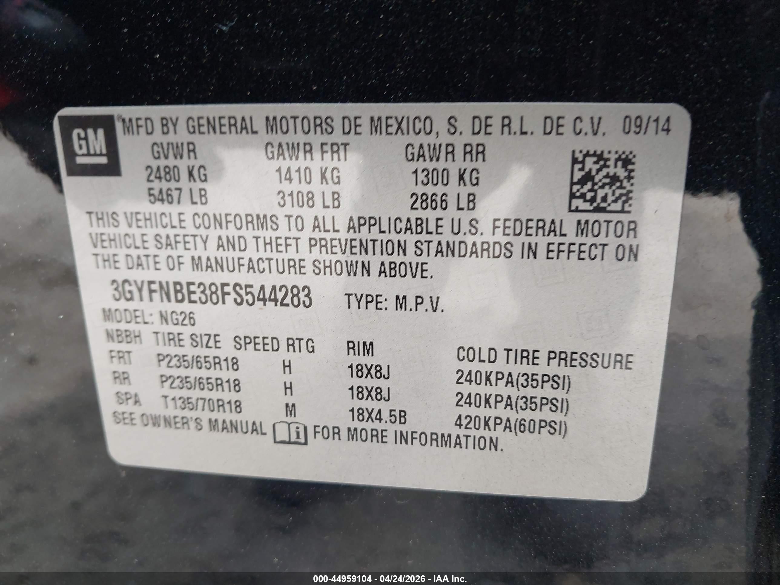 2015 Cadillac Srx Luxury Collection Черный vin: 3GYFNBE38FS544283