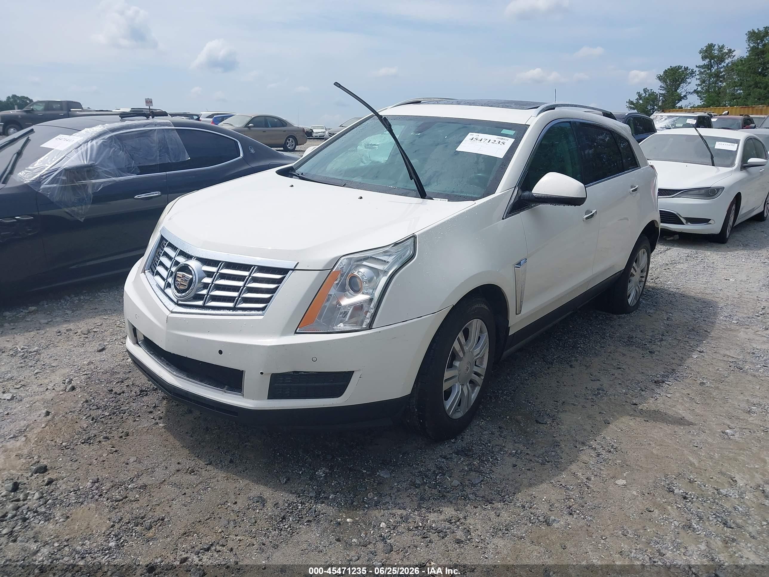 2015 Cadillac Srx Luxury Collection White vin: 3GYFNBE38FS633741
