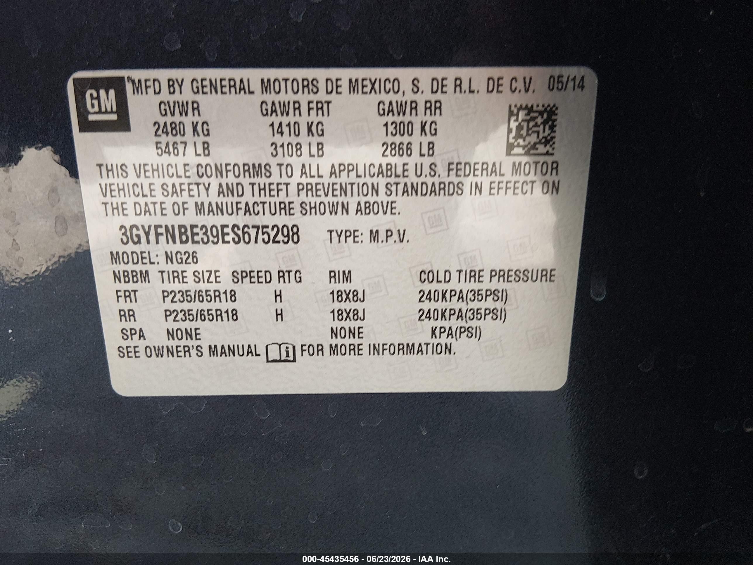 2014 Cadillac Srx Luxury Collection Blue vin: 3GYFNBE39ES675298