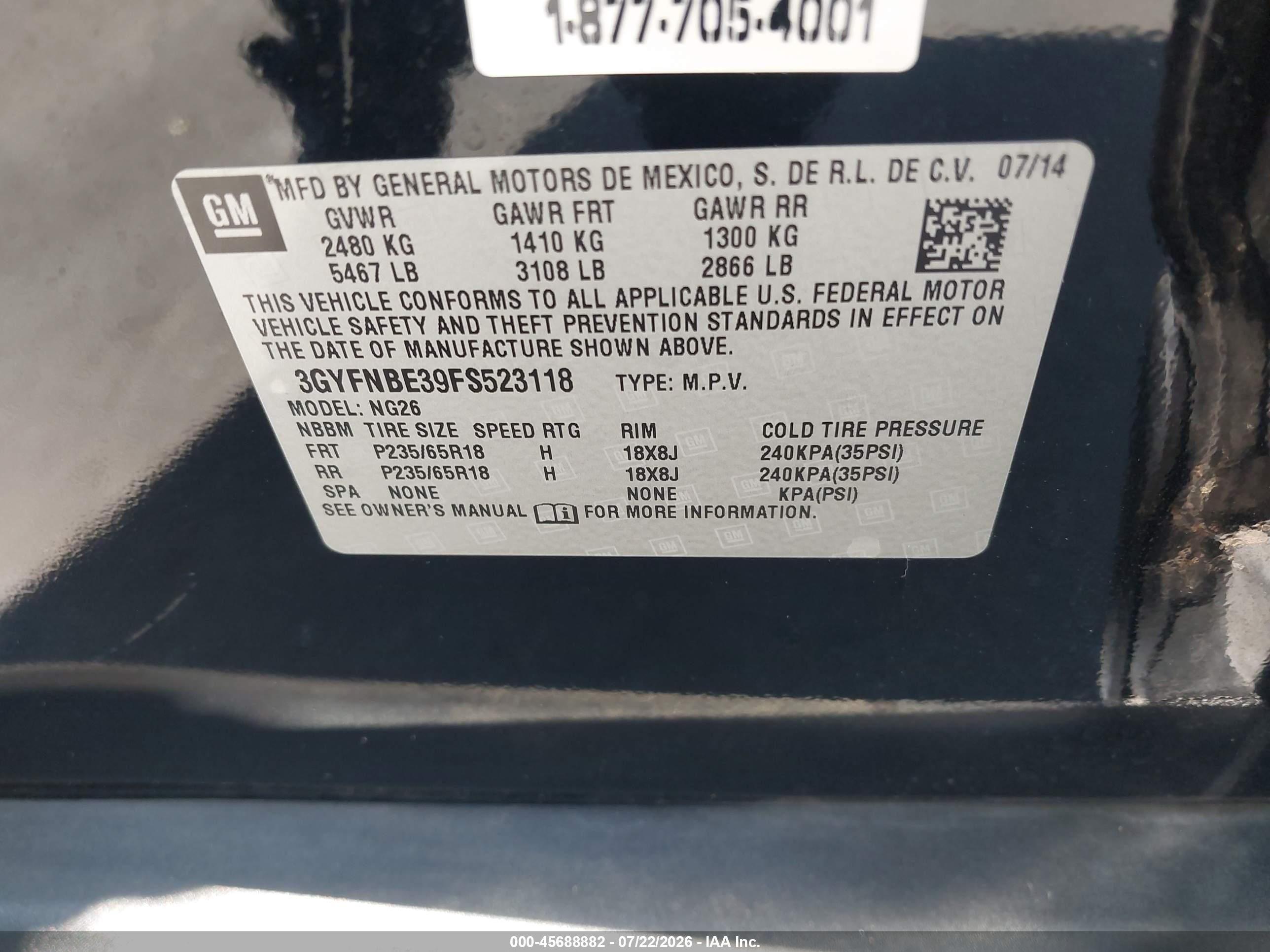 2015 Cadillac Srx Luxury Collection Black vin: 3GYFNBE39FS523118