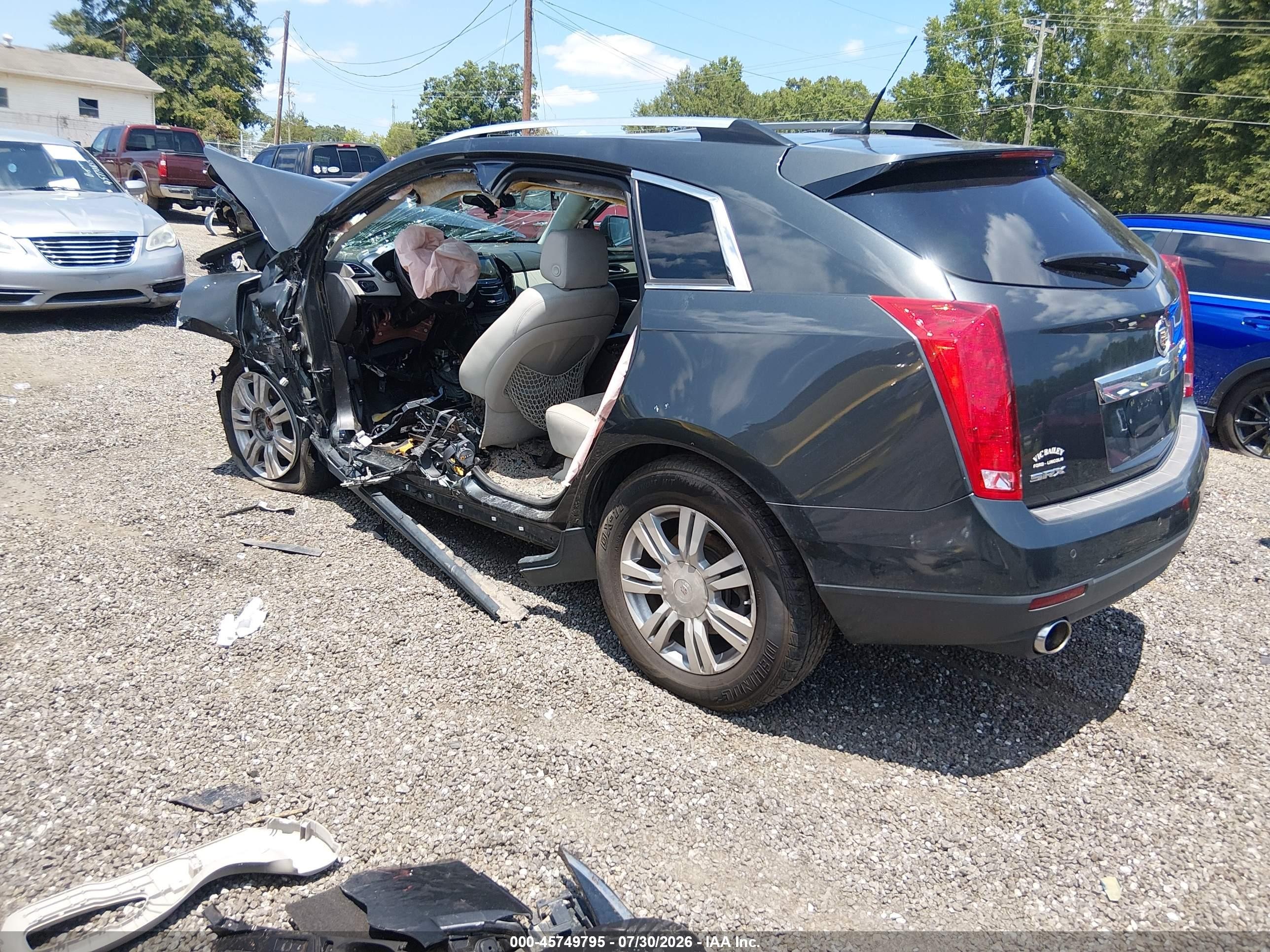 2014 Cadillac Srx Luxury Collection Gray vin: 3GYFNBE3XES597310