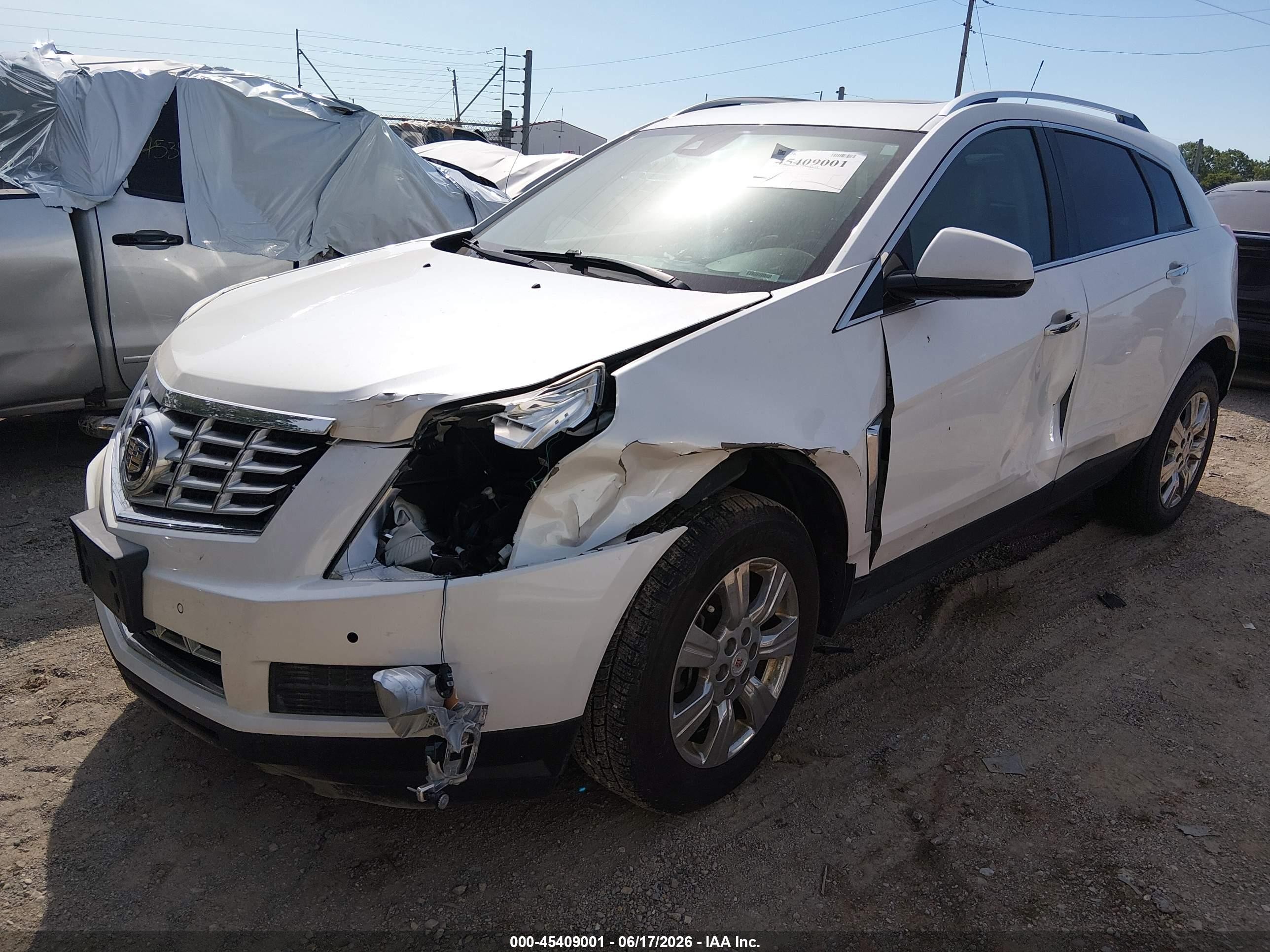 2015 Cadillac Srx Luxury Collection White vin: 3GYFNBE3XFS526027