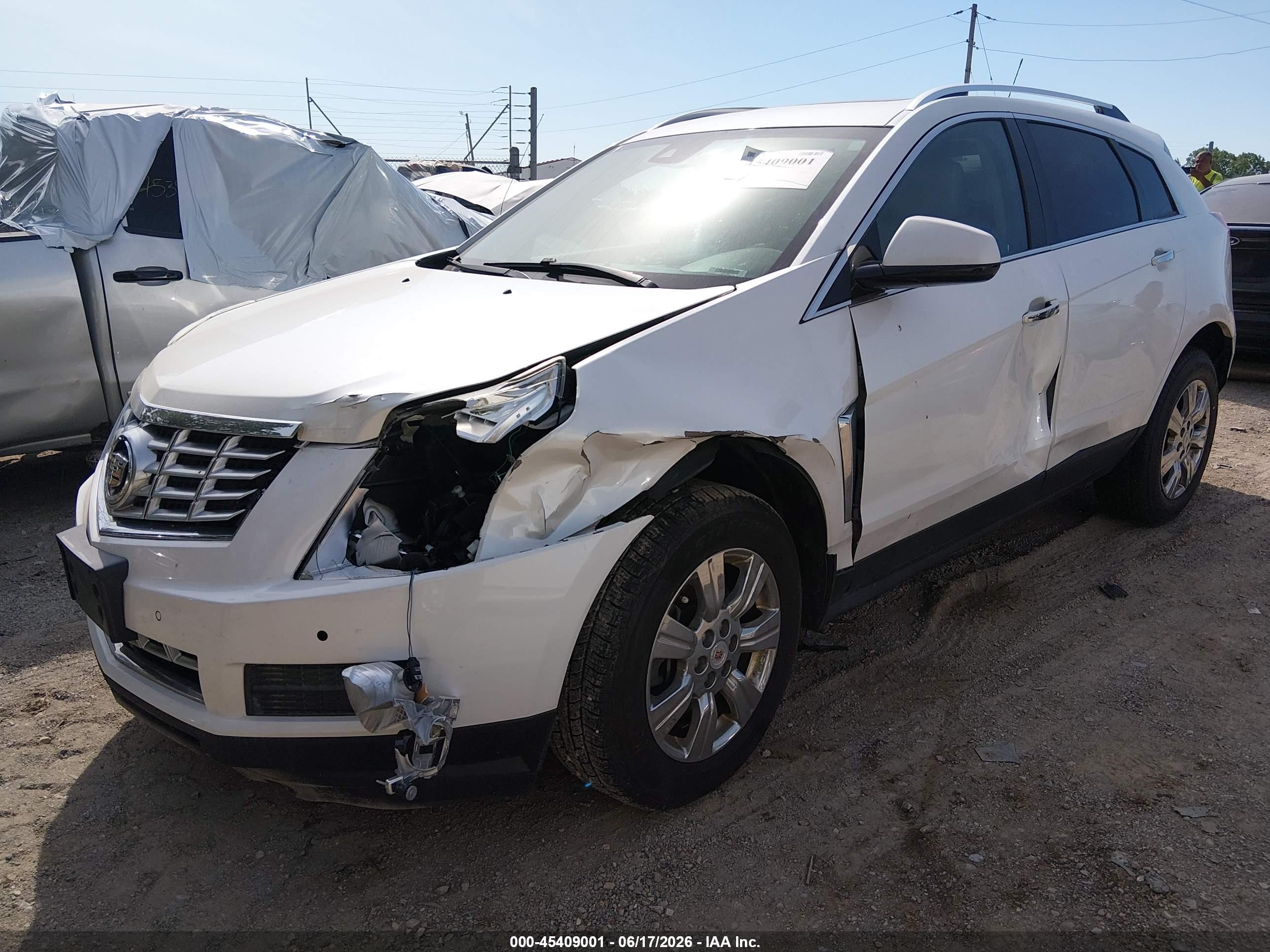 2015 Cadillac Srx Luxury Collection White vin: 3GYFNBE3XFS526027
