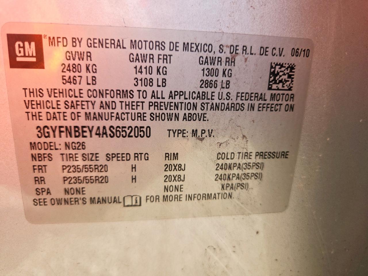 2010 Cadillac Srx Performance Collection Silver vin: 3GYFNBEY4AS652050