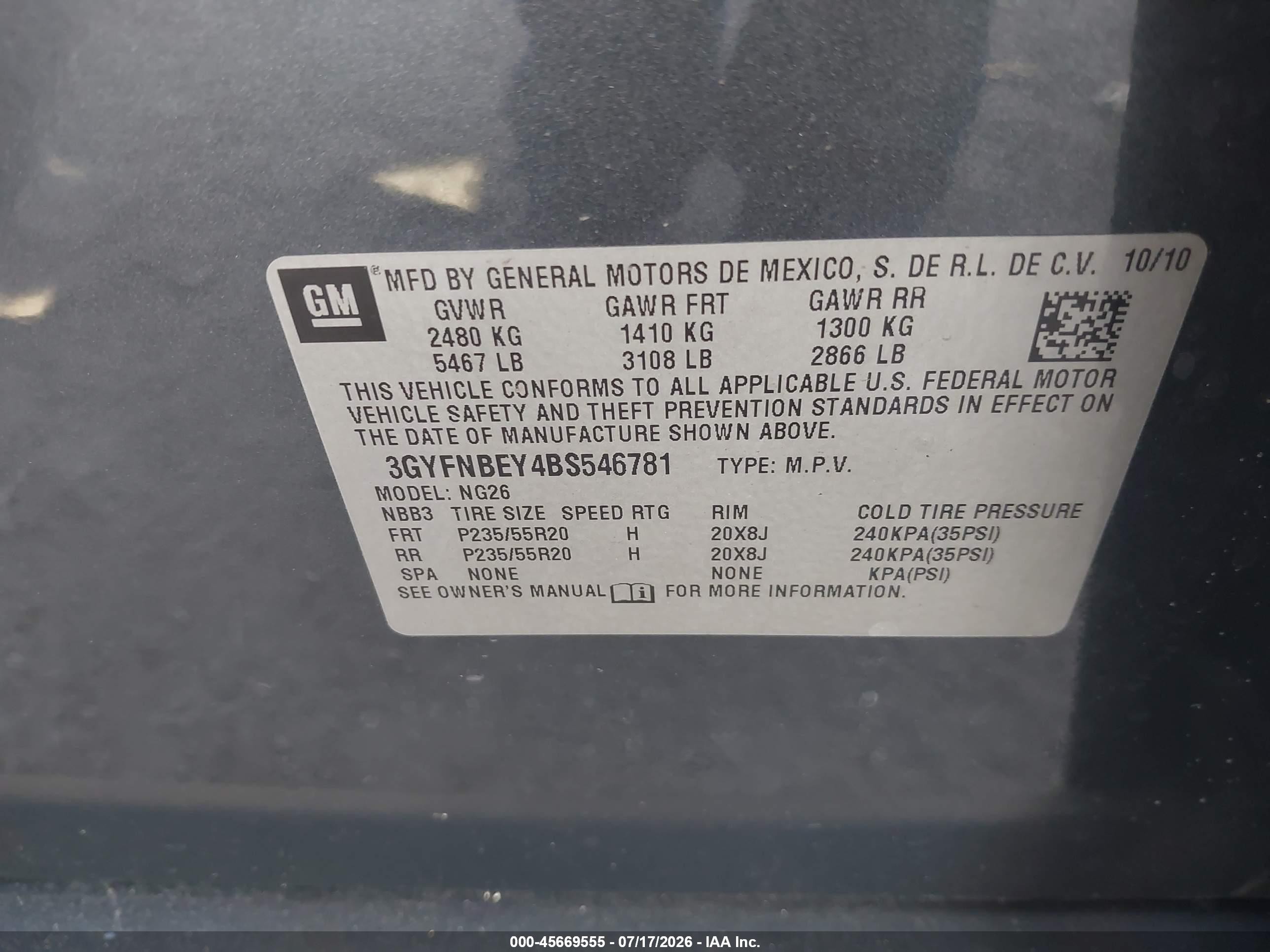 2011 Cadillac Srx Performance Collection Gray vin: 3GYFNBEY4BS546781