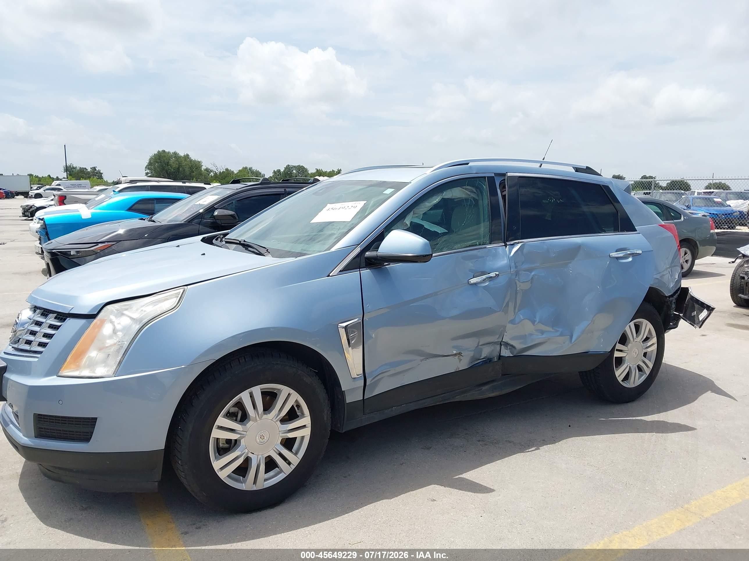 2013 Cadillac Srx Luxury Collection Light Blue vin: 3GYFNCE31DS625533