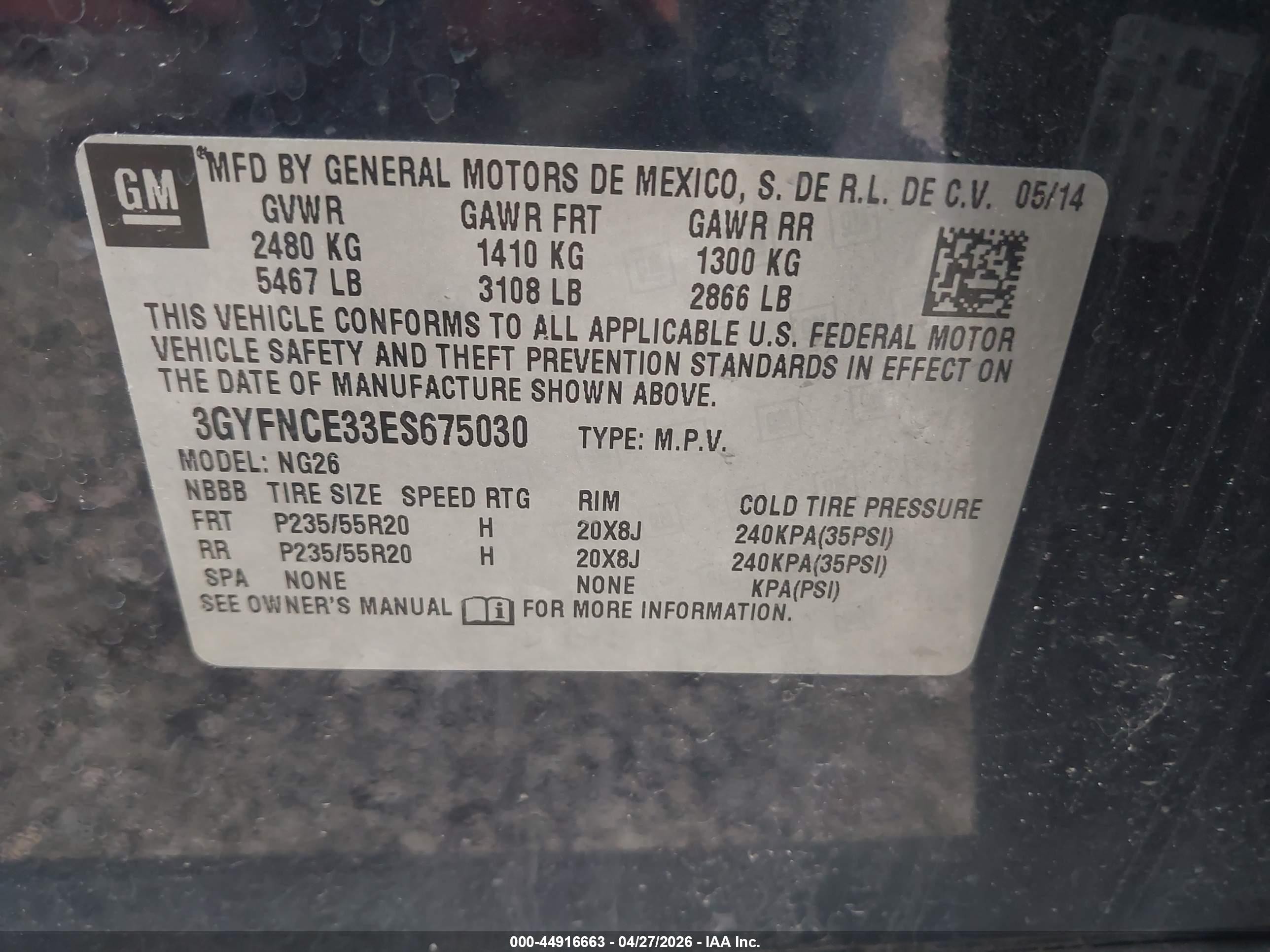 2014 Cadillac Srx Performance Collection Dark Blue vin: 3GYFNCE33ES675030
